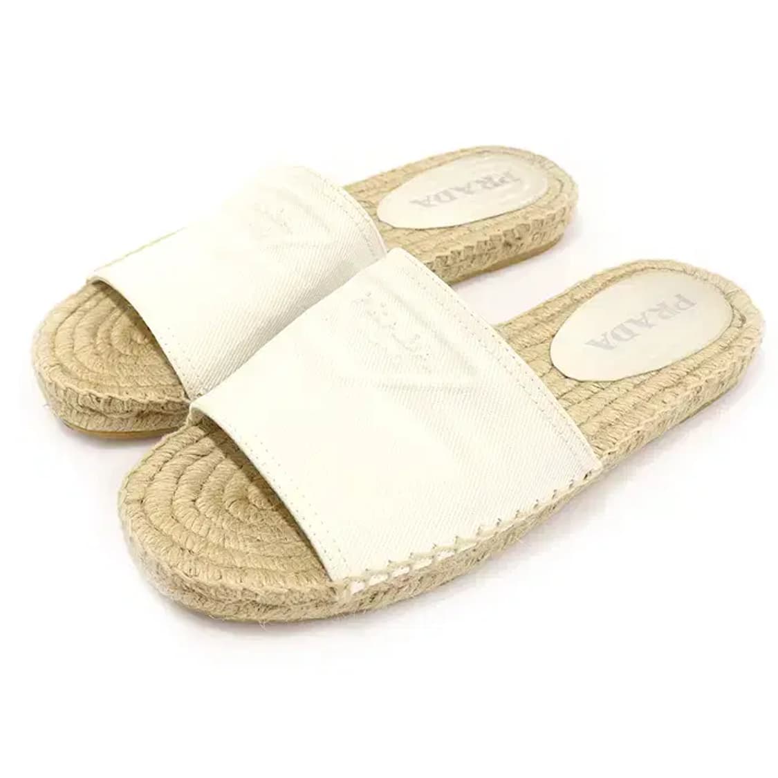 프라다 1XX619 화이트 캔버스 에스파듀 뮬 여성샌들 EP58946PR 상품이미지2