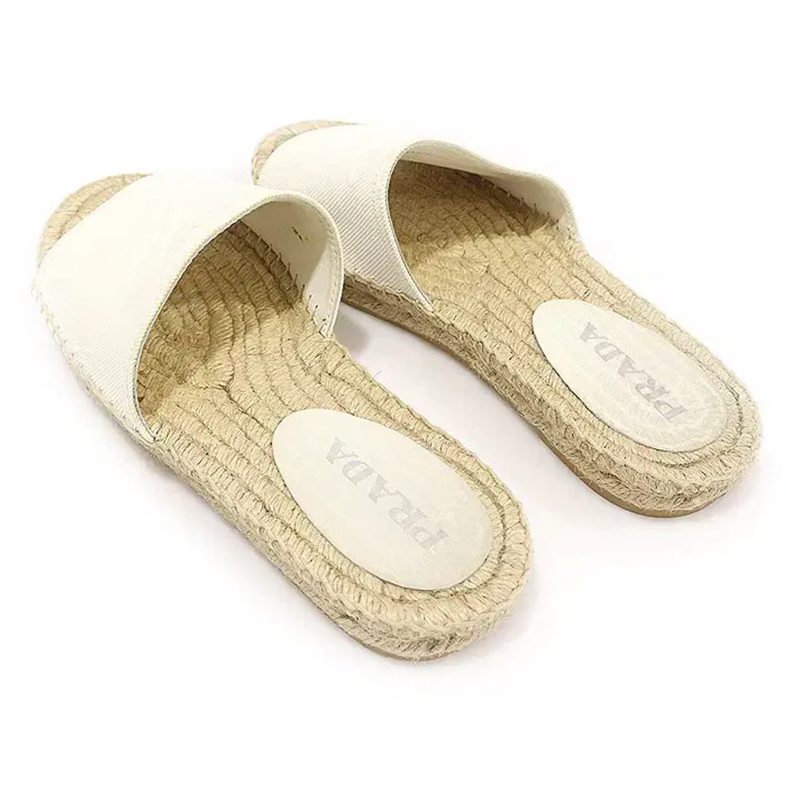 프라다 1XX619 화이트 캔버스 에스파듀 뮬 여성샌들 EP58946PR 상품이미지4