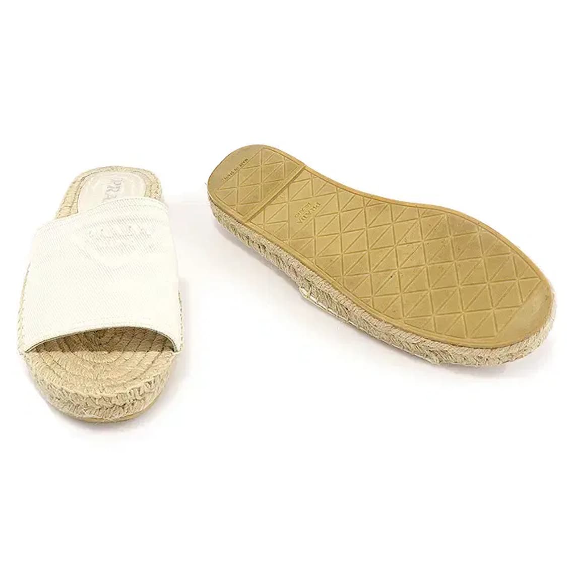 프라다 1XX619 화이트 캔버스 에스파듀 뮬 여성샌들 EP58946PR 상품이미지5