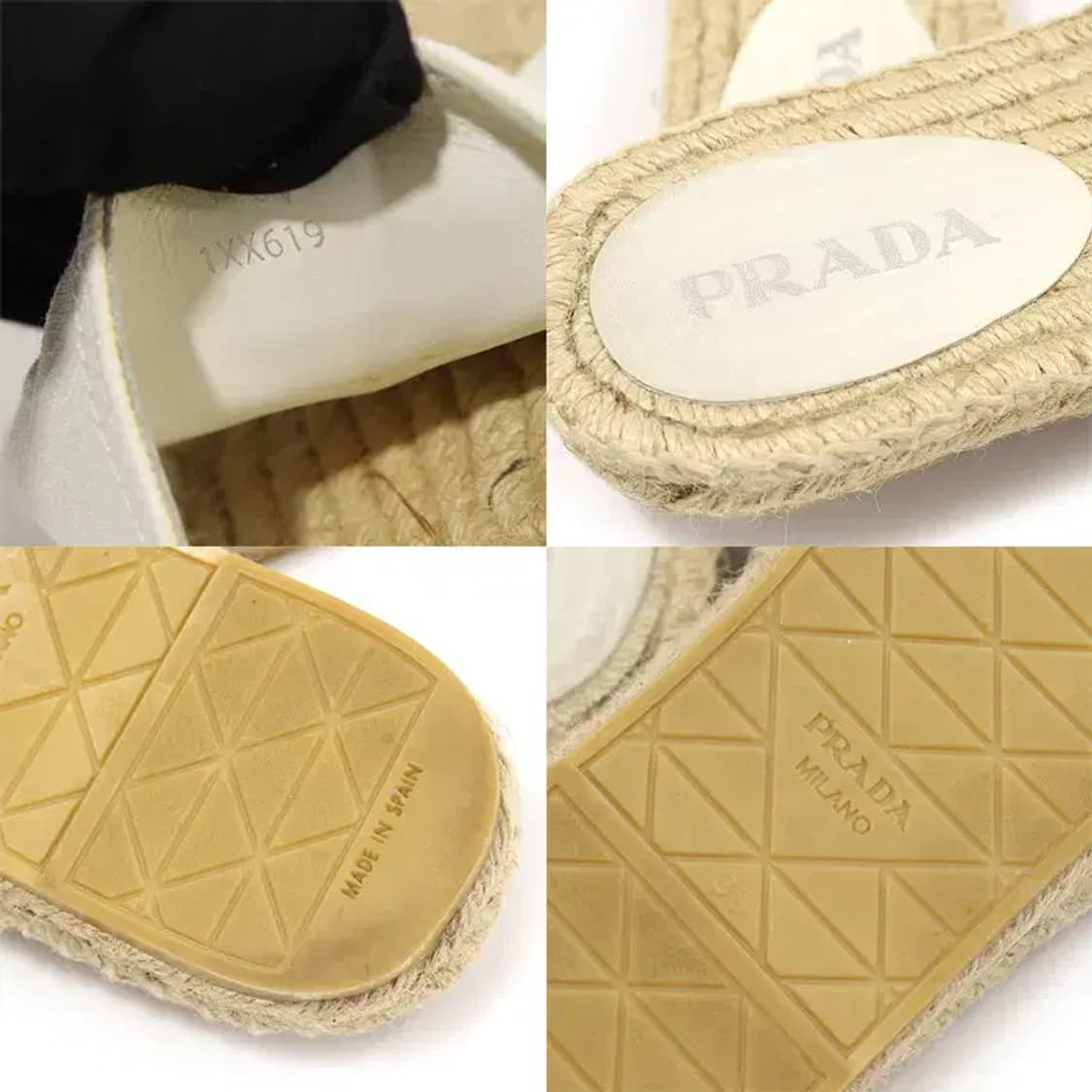 프라다 1XX619 화이트 캔버스 에스파듀 뮬 여성샌들 EP58946PR 상품이미지7