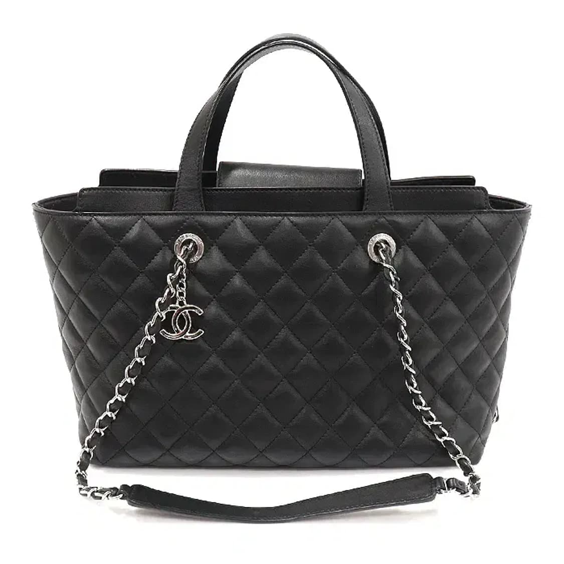 샤넬 A98683 블랙 카프스킨 CC로고 라지 쇼핑 EP12904CH 상품이미지1