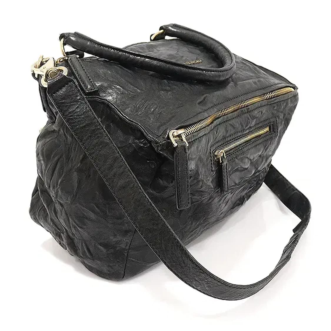 지방시 블랙 램스킨 금장 판도라 링클 미듐 EP48707GI 상품이미지2