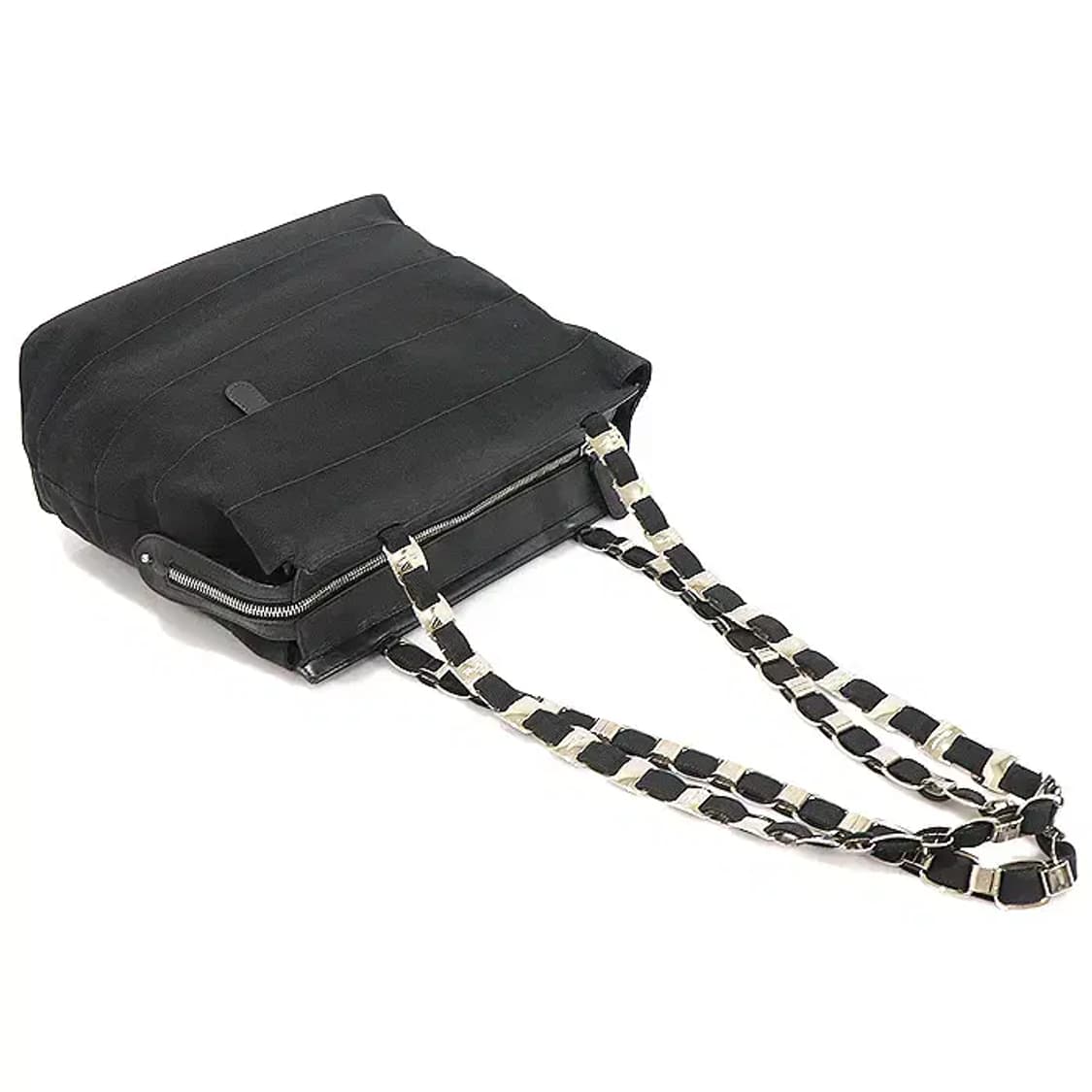 페라가모 21 6690 블랙 패브릭 은장 체인 숄더백 EP19195FE 상품이미지3