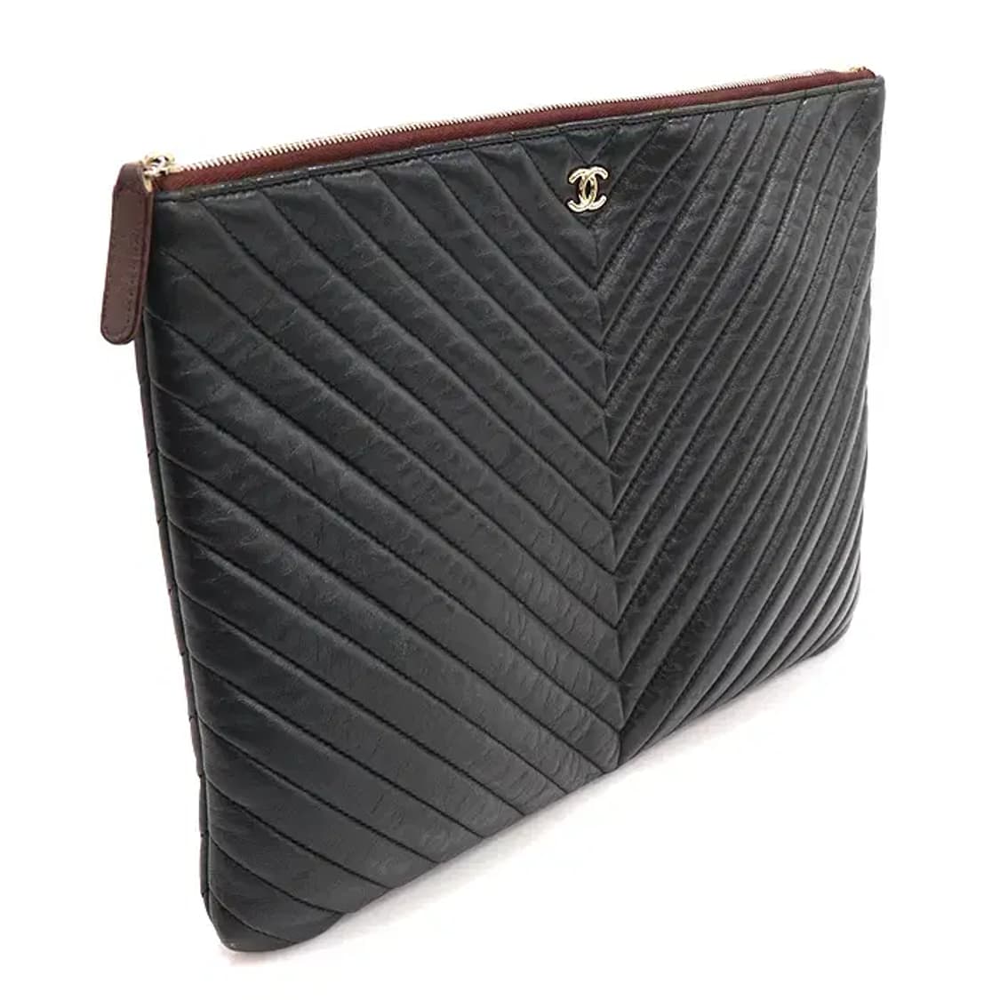 샤넬 A82552 블랙 램스킨 클래식 라지 클러치 CO37301CH 상품이미지2