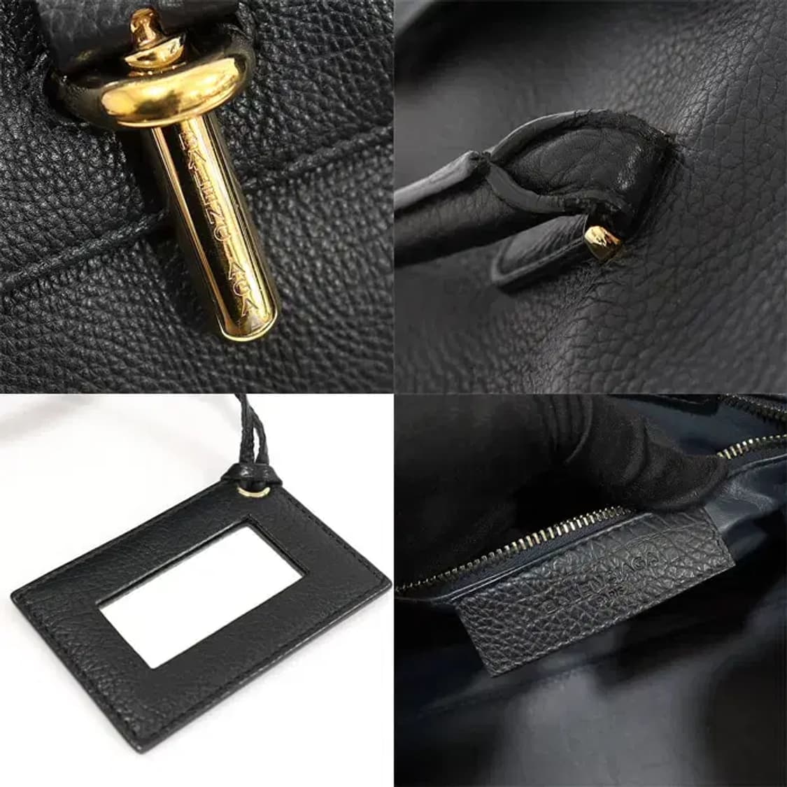 발렌시아가 411509 블랙 튜브 라운드 M 토트백 CO35569BC 상품이미지7