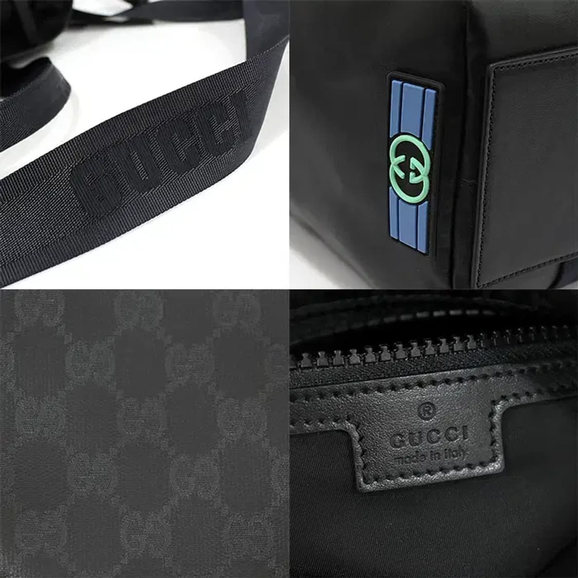 구찌 779816 블랙 매트 GG 크리스탈 캔버스 토트 EP28480GU 상품이미지7