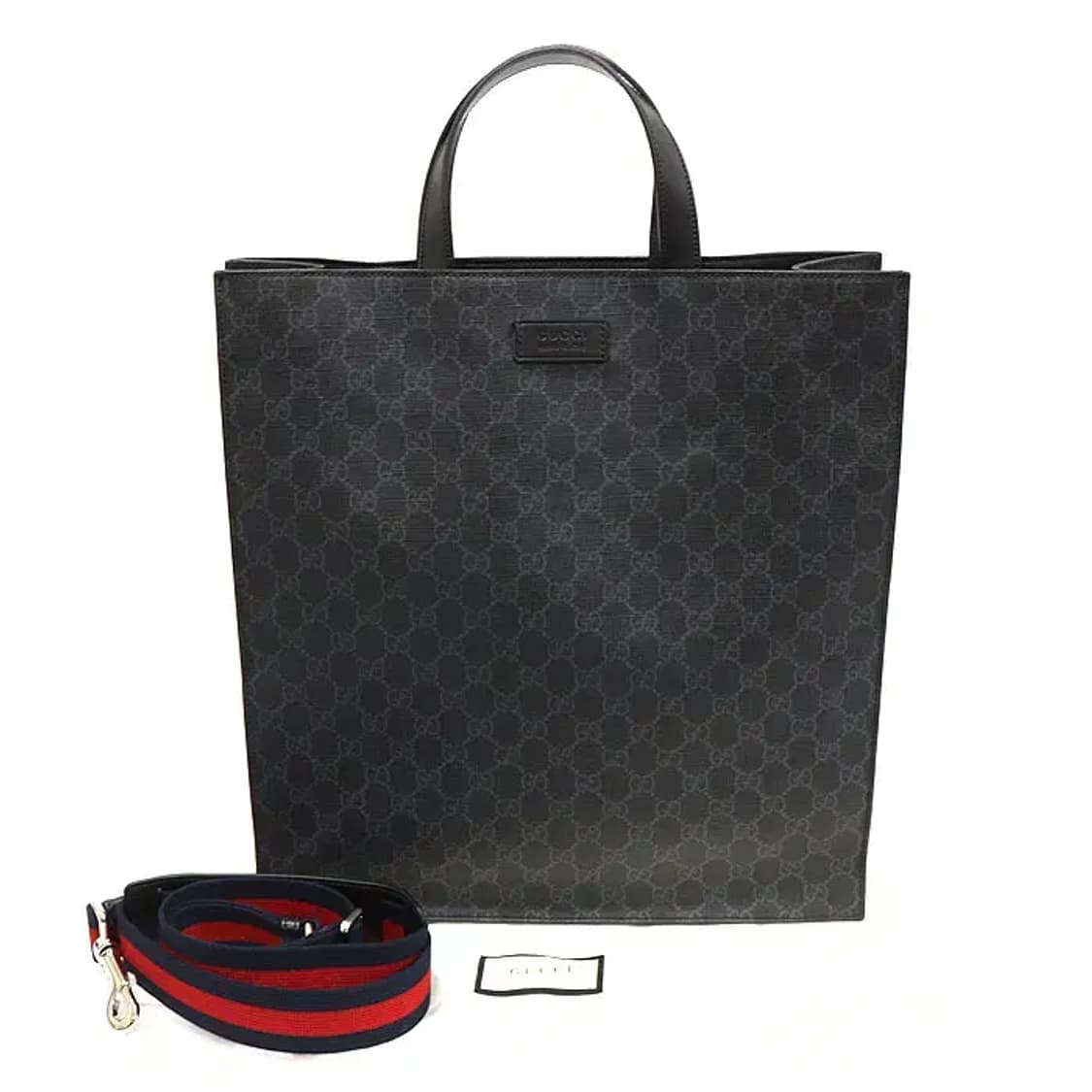 구찌 495559 블랙 GG 수프림 캔버스 토트 EP19638GU 상품이미지2