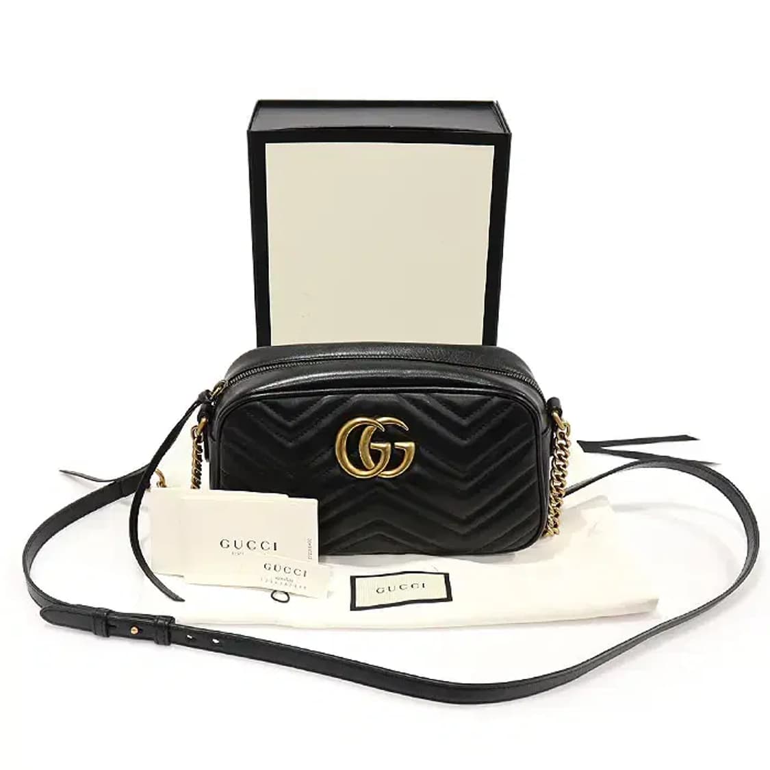 구찌 447632 블랙 GG 마몽 스몰 체인 숄더백 EP20414GU 상품이미지2