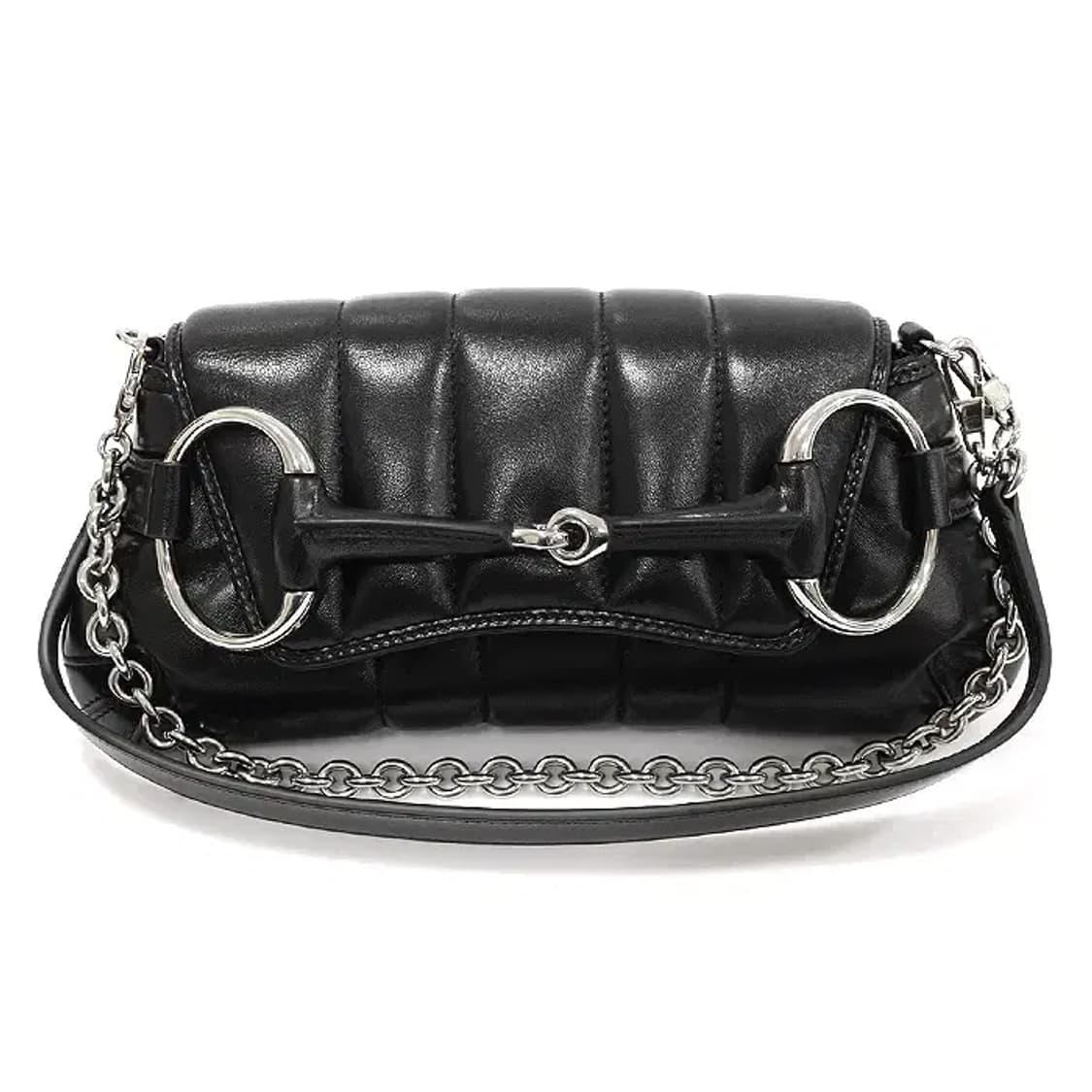 구찌 764339 블랙 퀄티드 맥시 홀스빗 체인 스몰 EP63997GU 상품이미지1