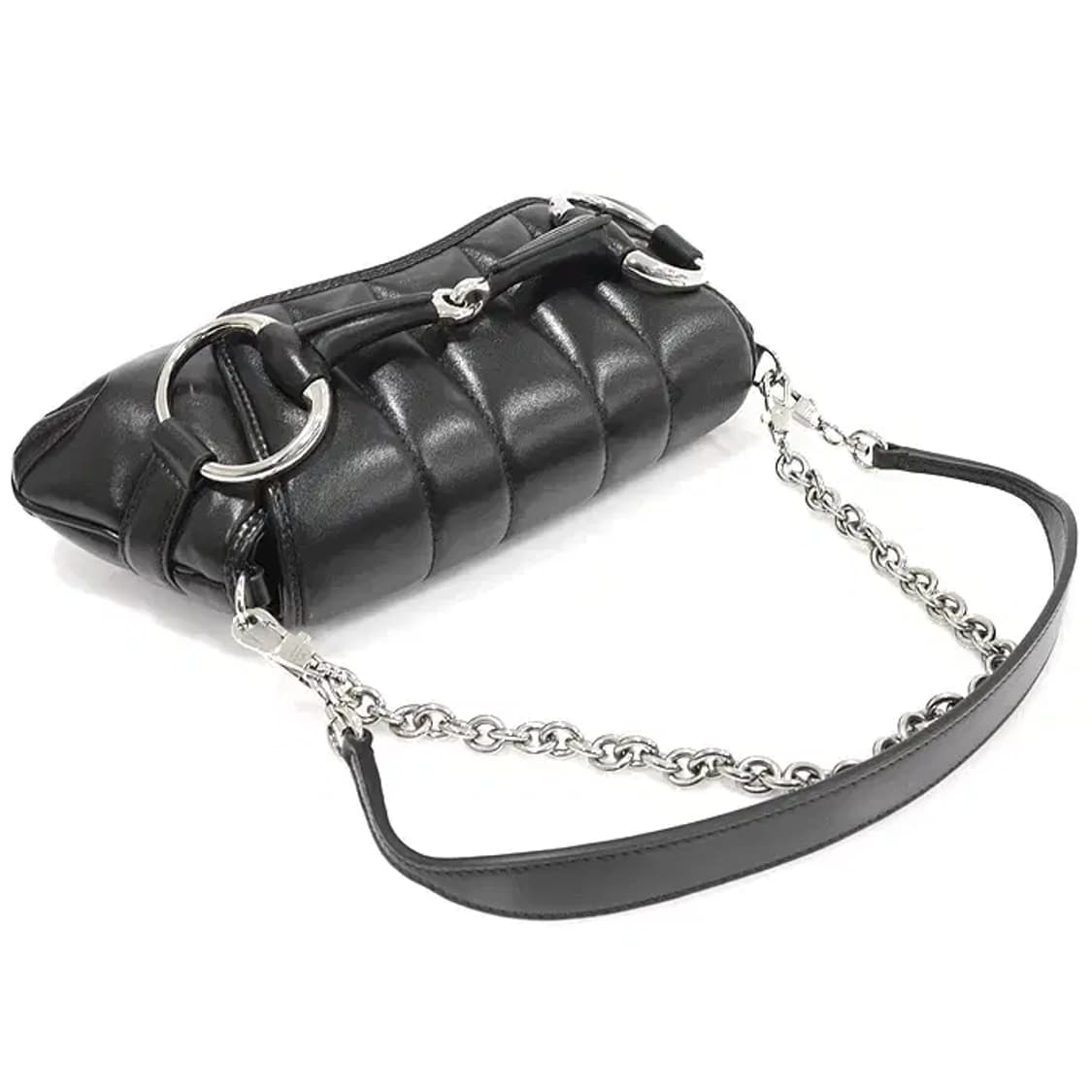 구찌 764339 블랙 퀄티드 맥시 홀스빗 체인 스몰 EP63997GU 상품이미지4