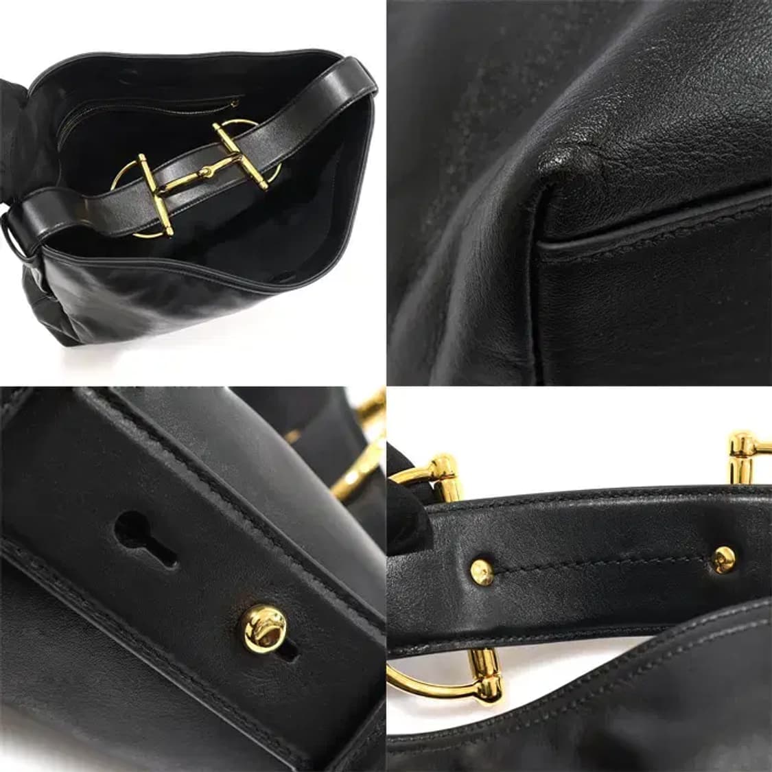 구찌 850926 블랙 레더 베아트릭스 미디엄 호보 EP93490GU 상품이미지6