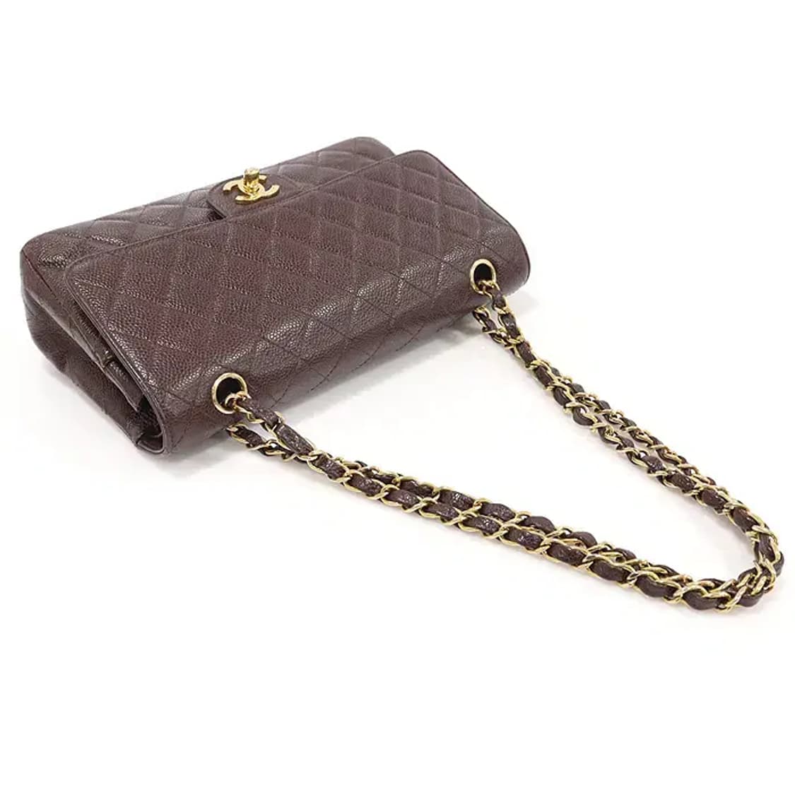 샤넬 A01112 버건디 캐비어 클래식 미듐 숄더백 EP31764CH 상품이미지3