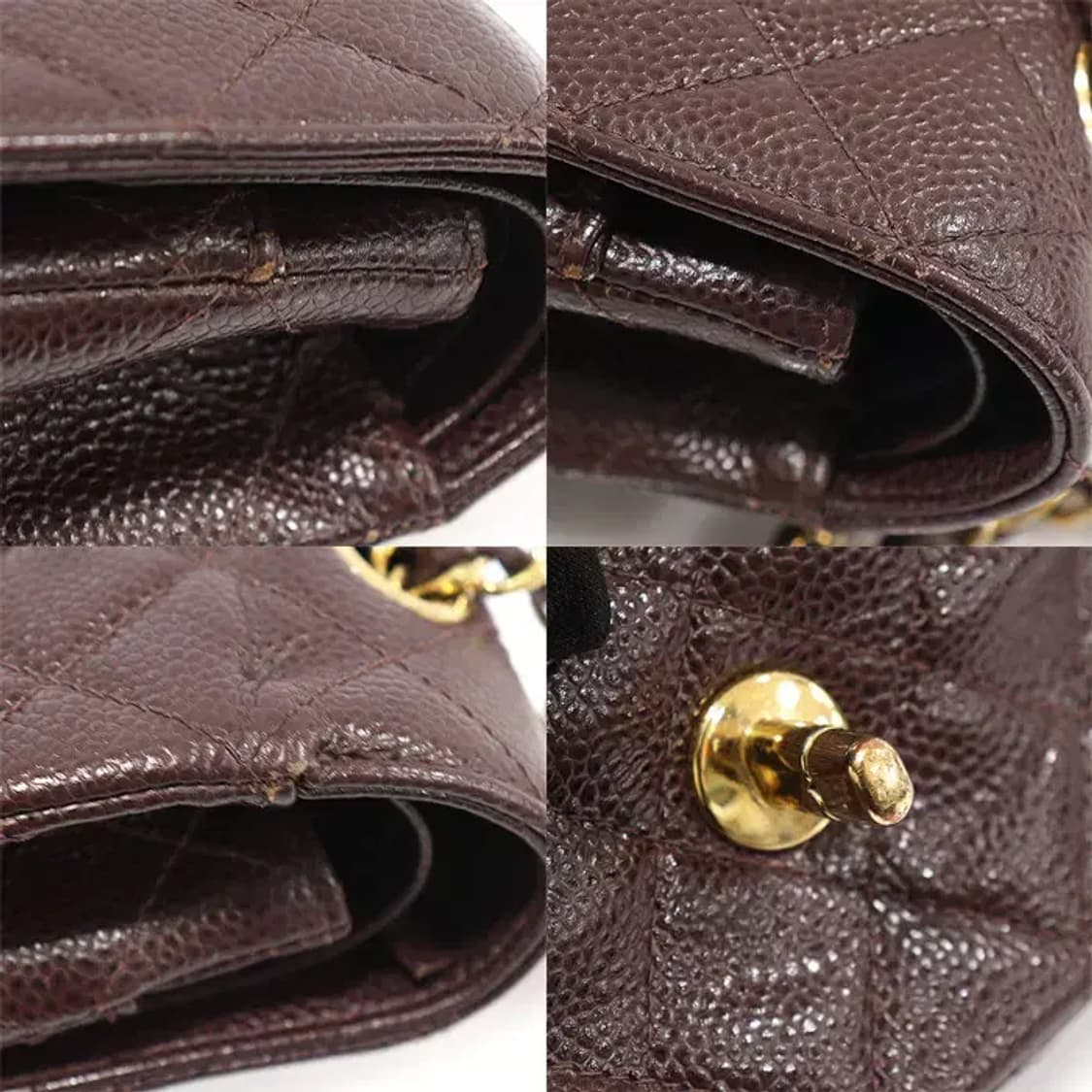 샤넬 A01112 버건디 캐비어 클래식 미듐 숄더백 EP31764CH 상품이미지6