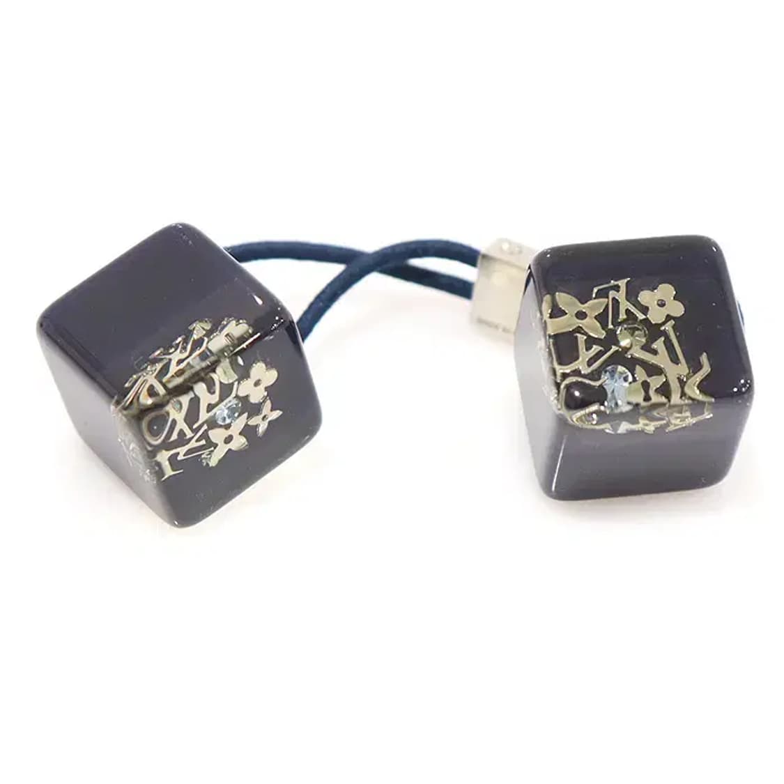 루이비통 M65899 네이비 레진 은장 큐브 헤어타이 CO29354LV 상품이미지1