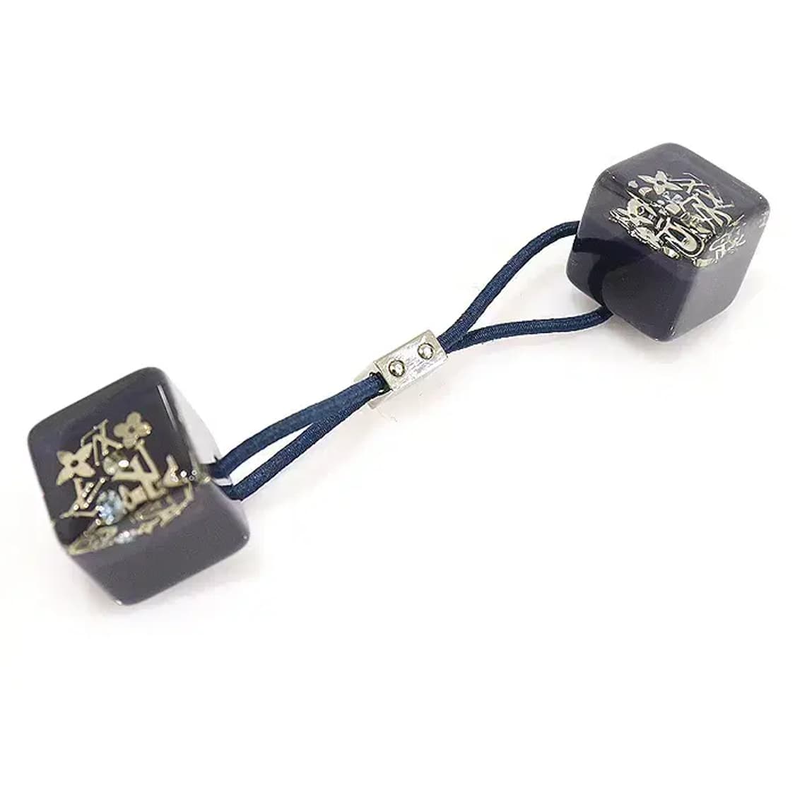 루이비통 M65899 네이비 레진 은장 큐브 헤어타이 CO29354LV 상품이미지2