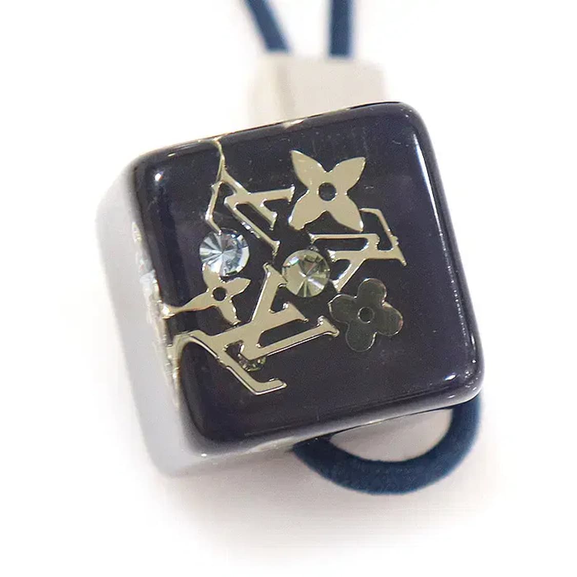 루이비통 M65899 네이비 레진 은장 큐브 헤어타이 CO29354LV 상품이미지4