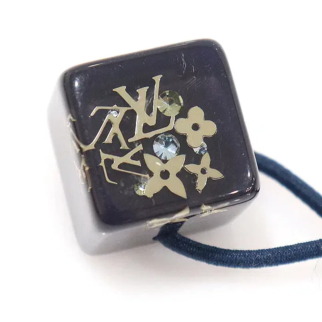 루이비통 M65899 네이비 레진 은장 큐브 헤어타이 CO29354LV 상품이미지5