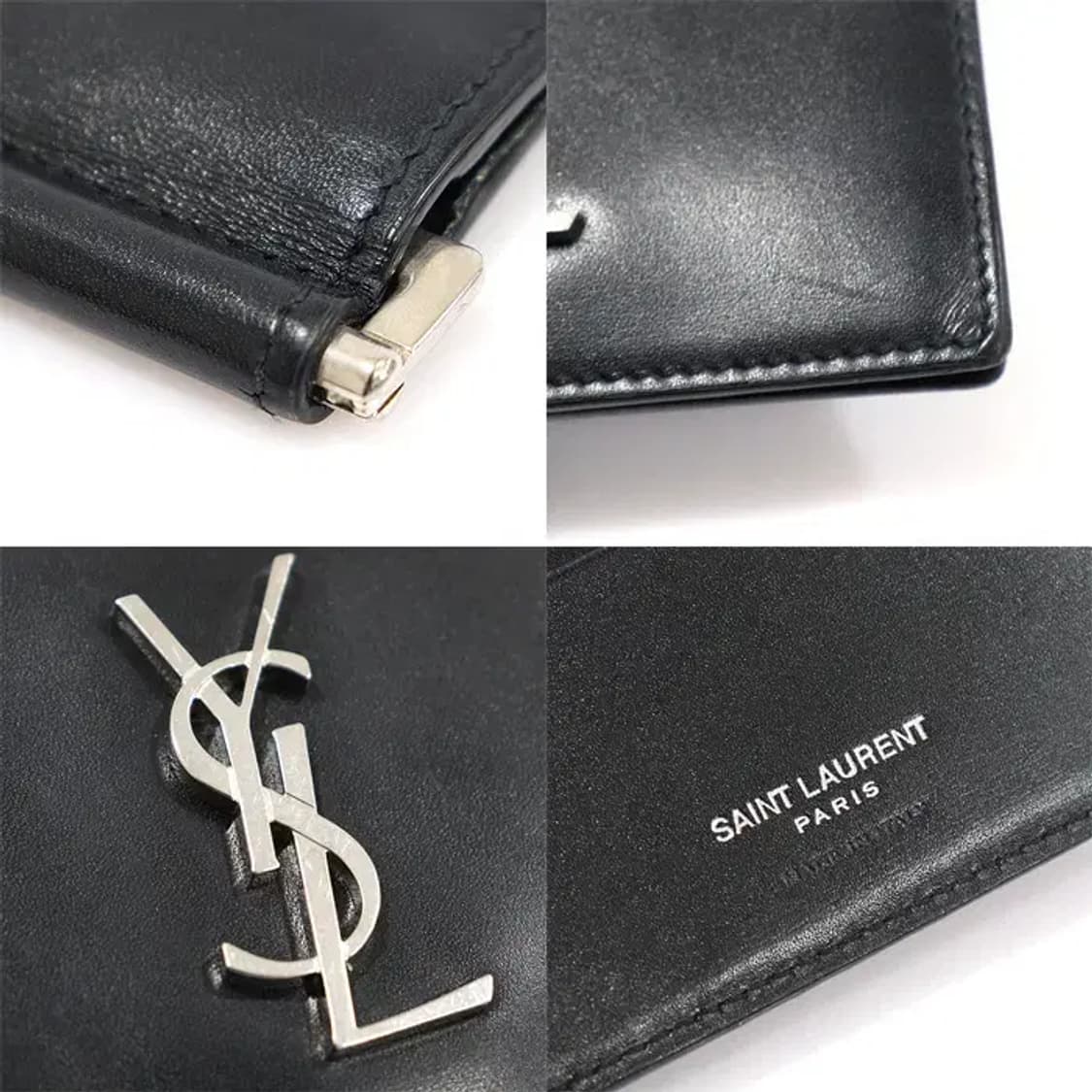 생로랑 485630 블랙 카프스킨 카드지갑 머니클립 CO77166YSL 상품이미지7