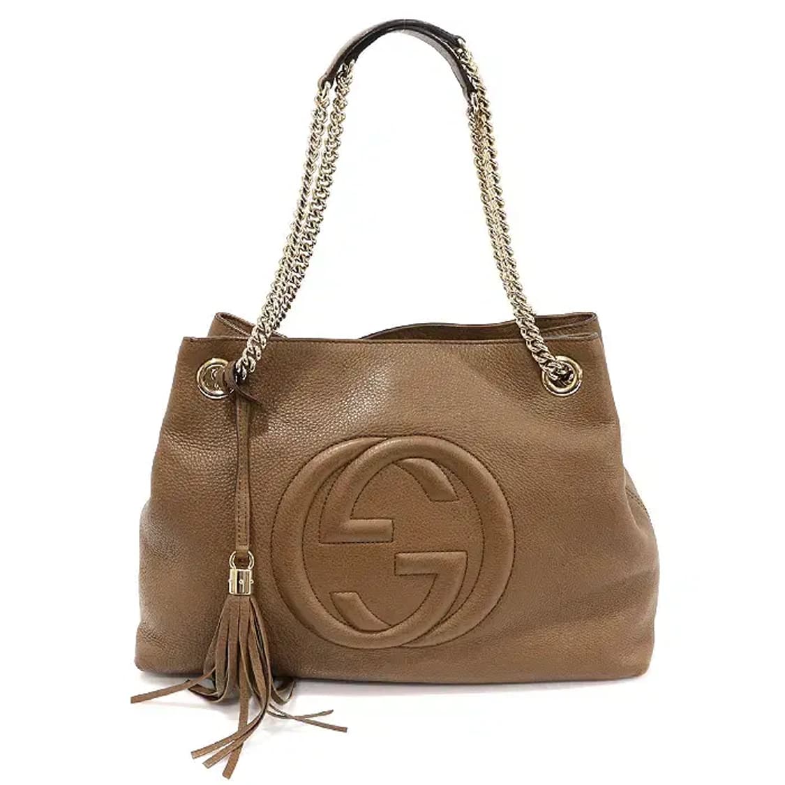 구찌 308982 브라운 레더 금장 소호 테슬 숄더백 EP71743GU 상품이미지1