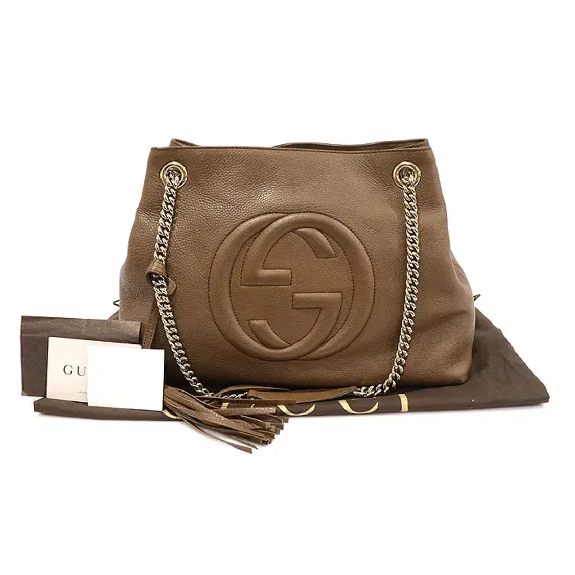 구찌 308982 브라운 레더 금장 소호 테슬 숄더백 EP71743GU 상품이미지2
