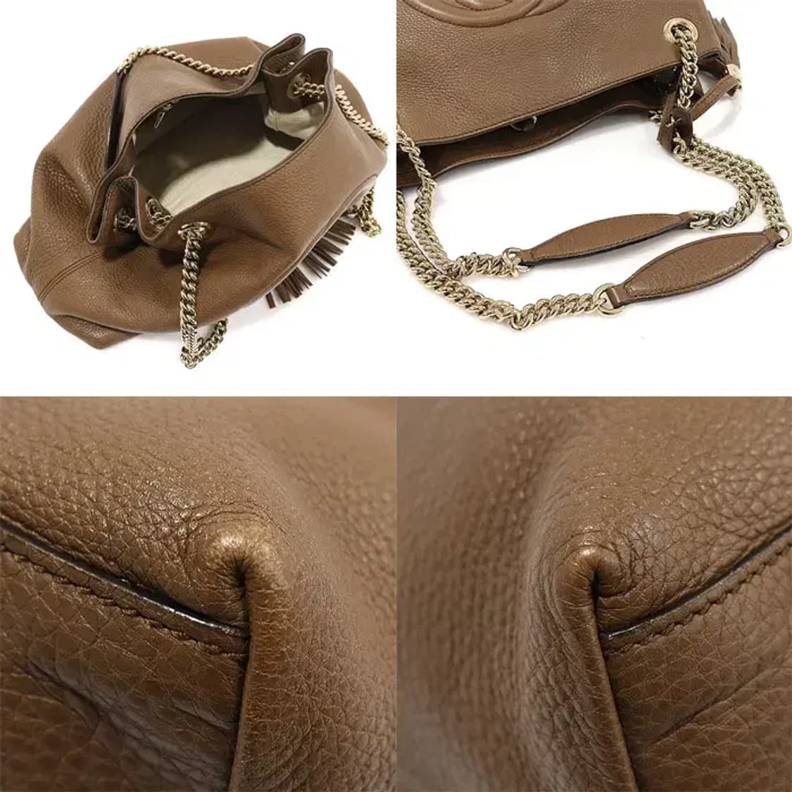 구찌 308982 브라운 레더 금장 소호 테슬 숄더백 EP71743GU 상품이미지6