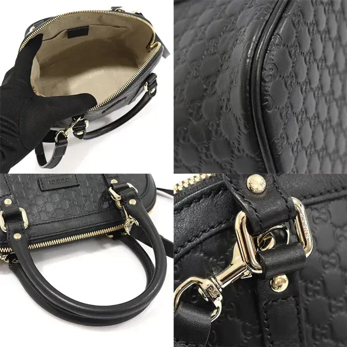 구찌 449654 블랙 마이크로 씨마 미니돔 2WAY EP34950GU 상품이미지6