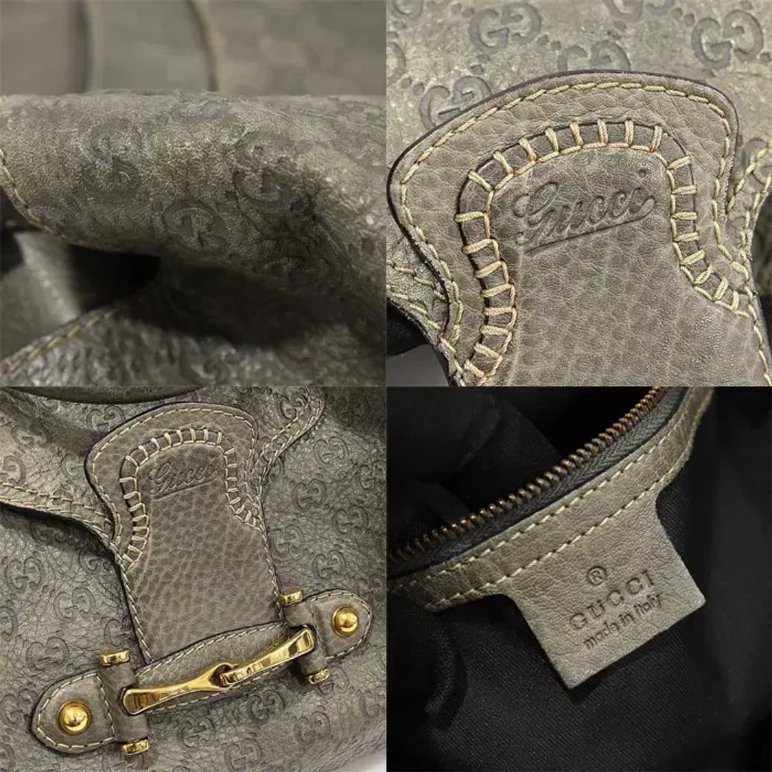 구찌 223958 카키 GG 시마 레더 라지 숄더백 EP93103GU 상품이미지7