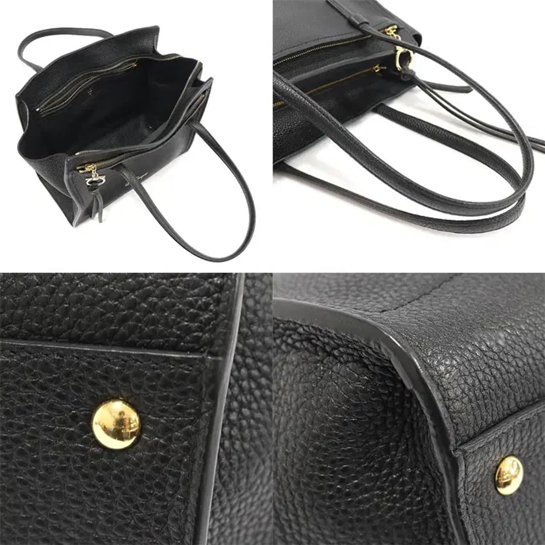 페라가모 21 F216 블랙 금장 에이미 미디움 숄더백 EP28275FE 상품이미지6