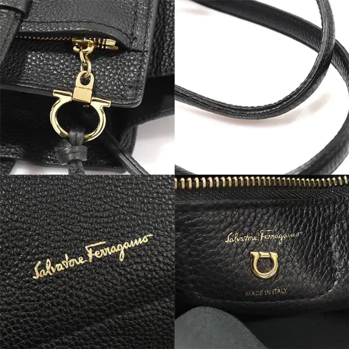 페라가모 21 F216 블랙 금장 에이미 미디움 숄더백 EP28275FE 상품이미지7