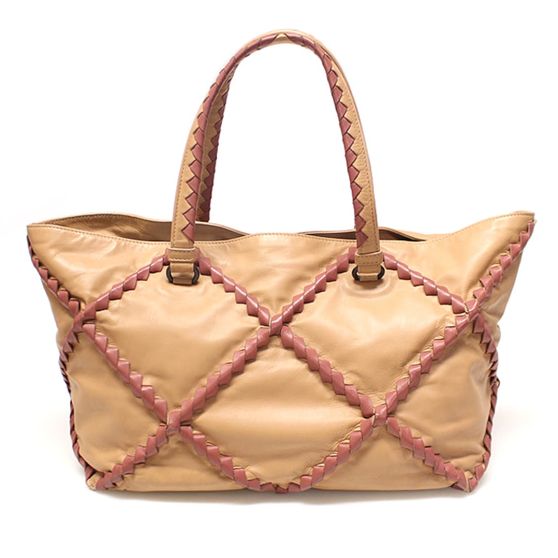 보테가베네타 베이지 카프스킨 쇼퍼 숄더백 상품이미지1