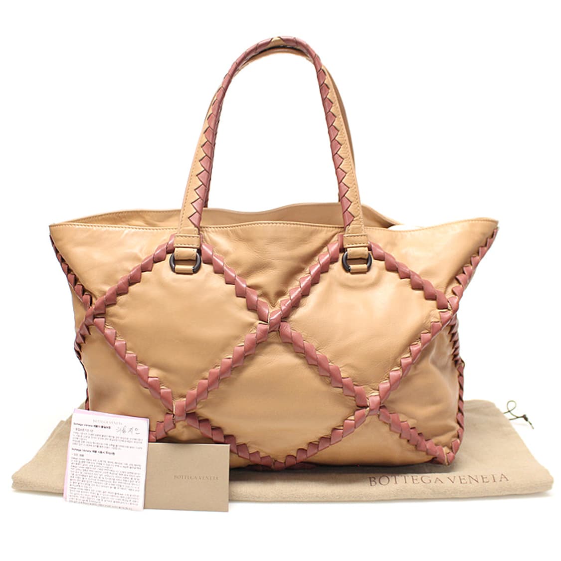 보테가베네타 베이지 카프스킨 쇼퍼 숄더백 상품이미지2