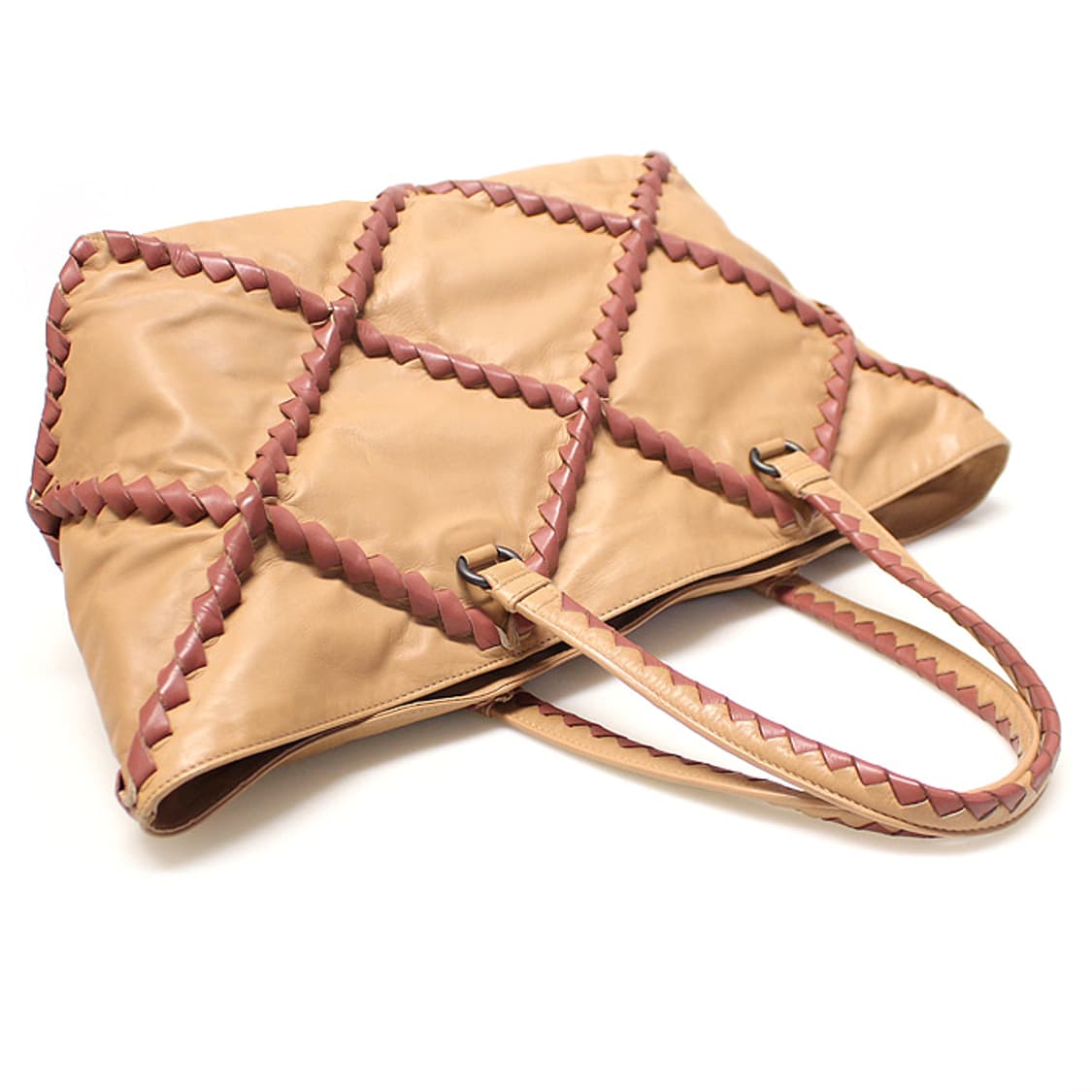 보테가베네타 베이지 카프스킨 쇼퍼 숄더백 상품이미지4