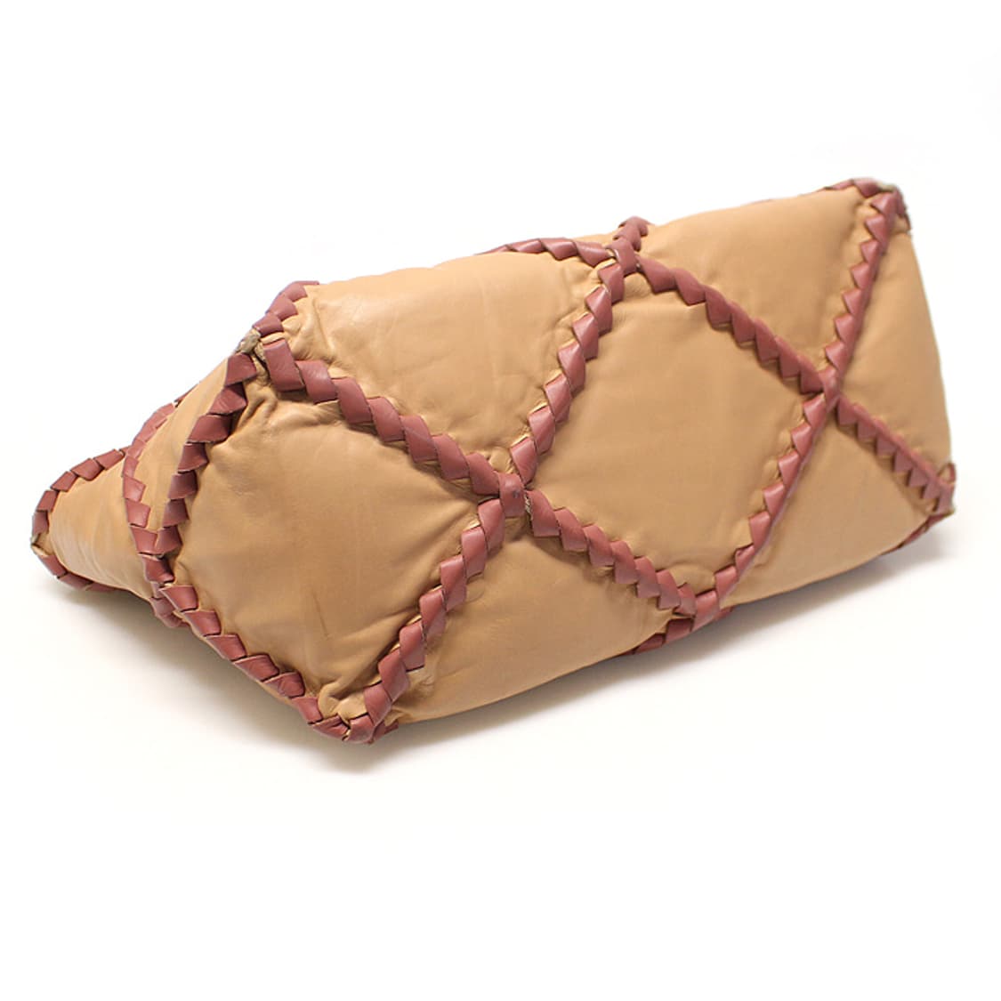 보테가베네타 베이지 카프스킨 쇼퍼 숄더백 상품이미지5