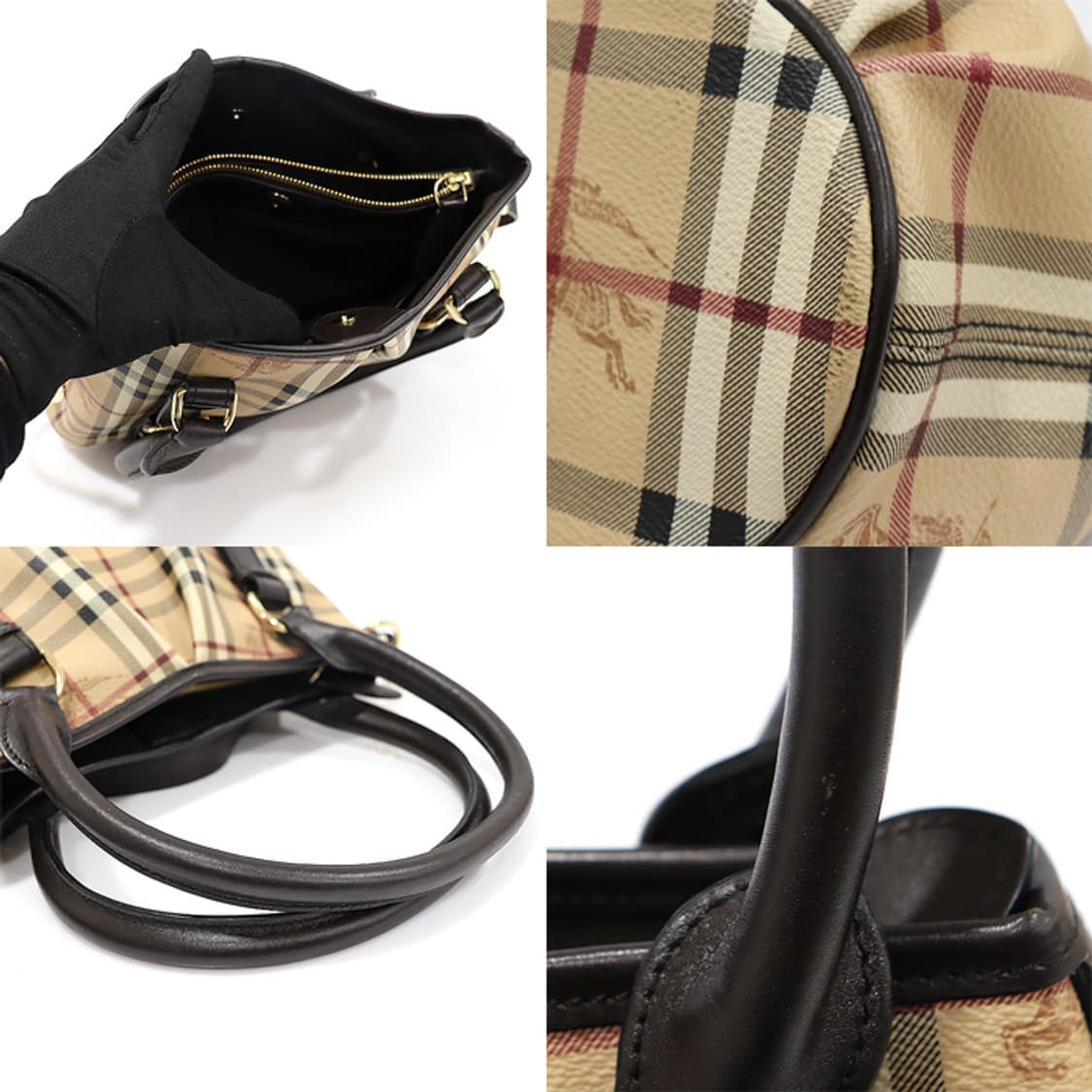 버버리 34600671 헤이마켓 체크 스몰 노스필드 토트백 상품이미지5