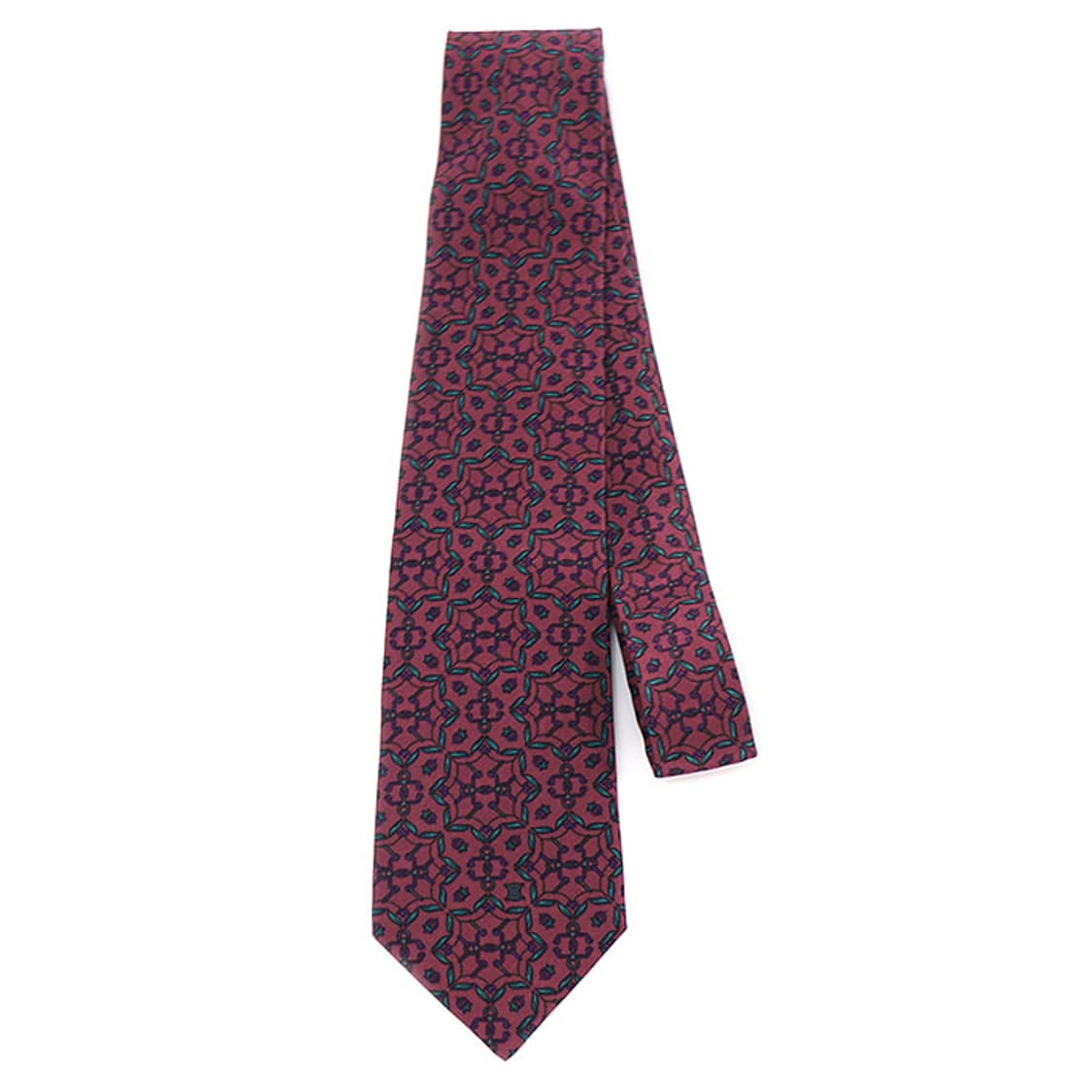 셀린느 100% 실크 퍼플 패턴 넥타이 상품이미지3