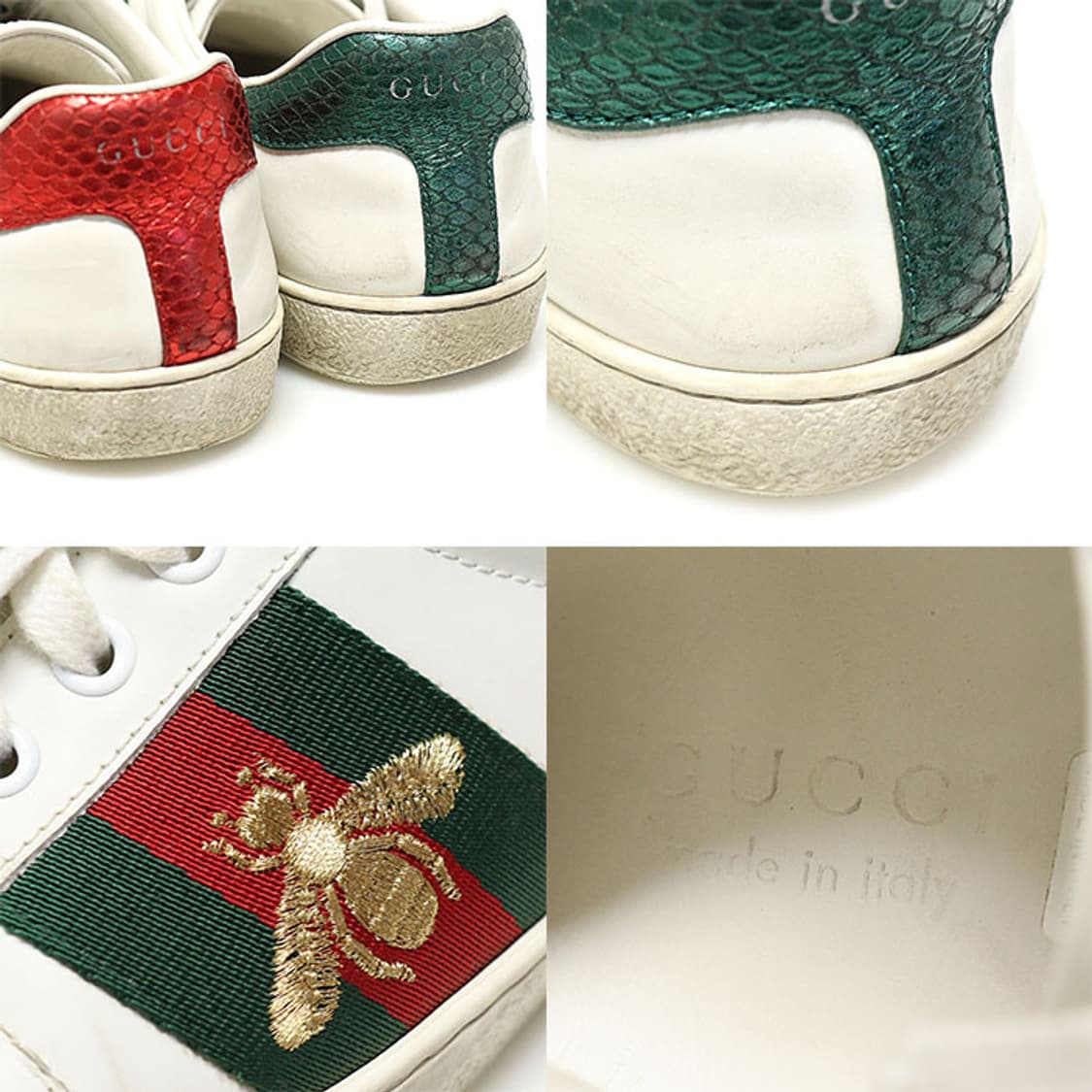 구찌 429446 화이트 꿀벌 에이스 남성 스니커즈 6 상품이미지7