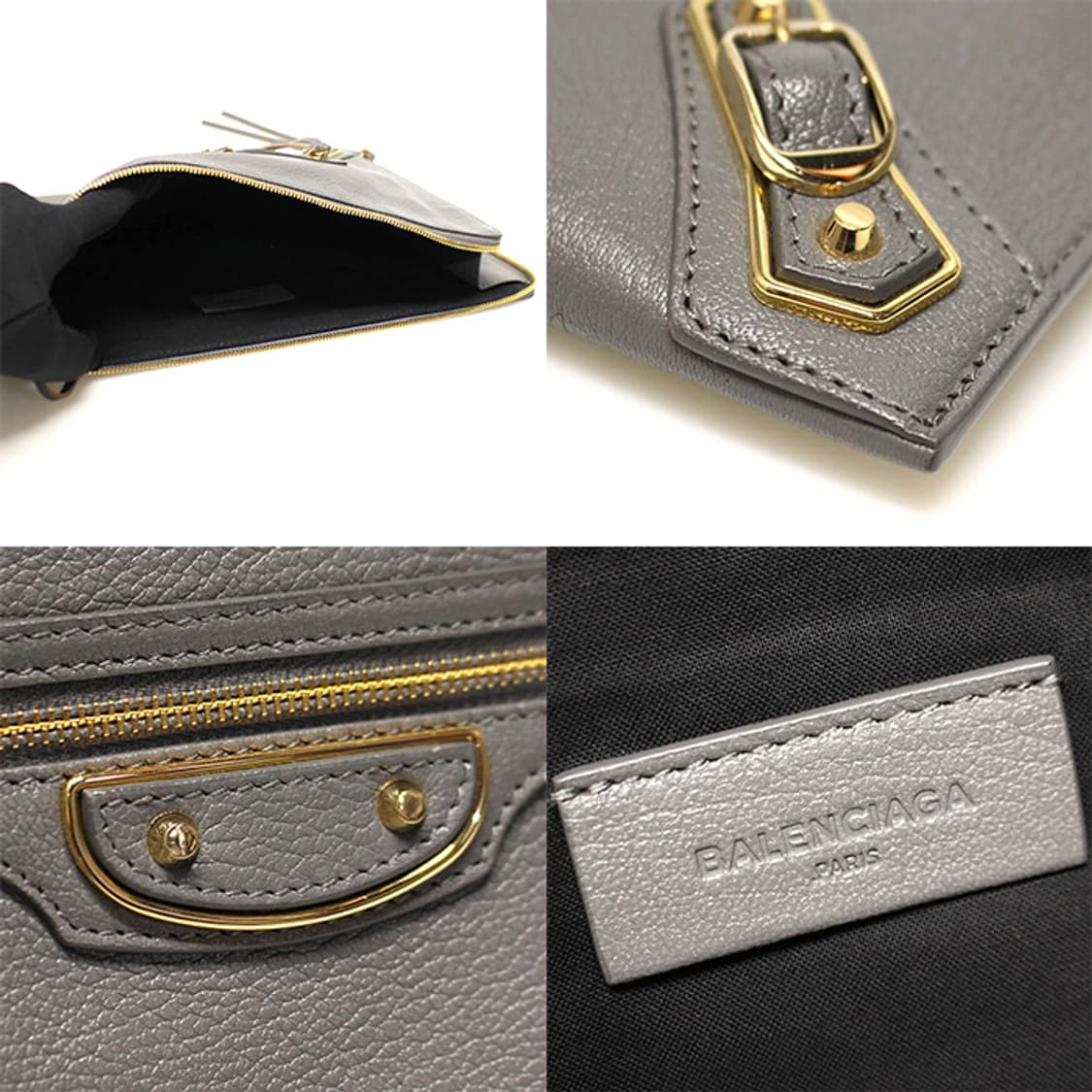 발렌시아가 390186 그레이 금장 엣지 모터 클러치 상품이미지7