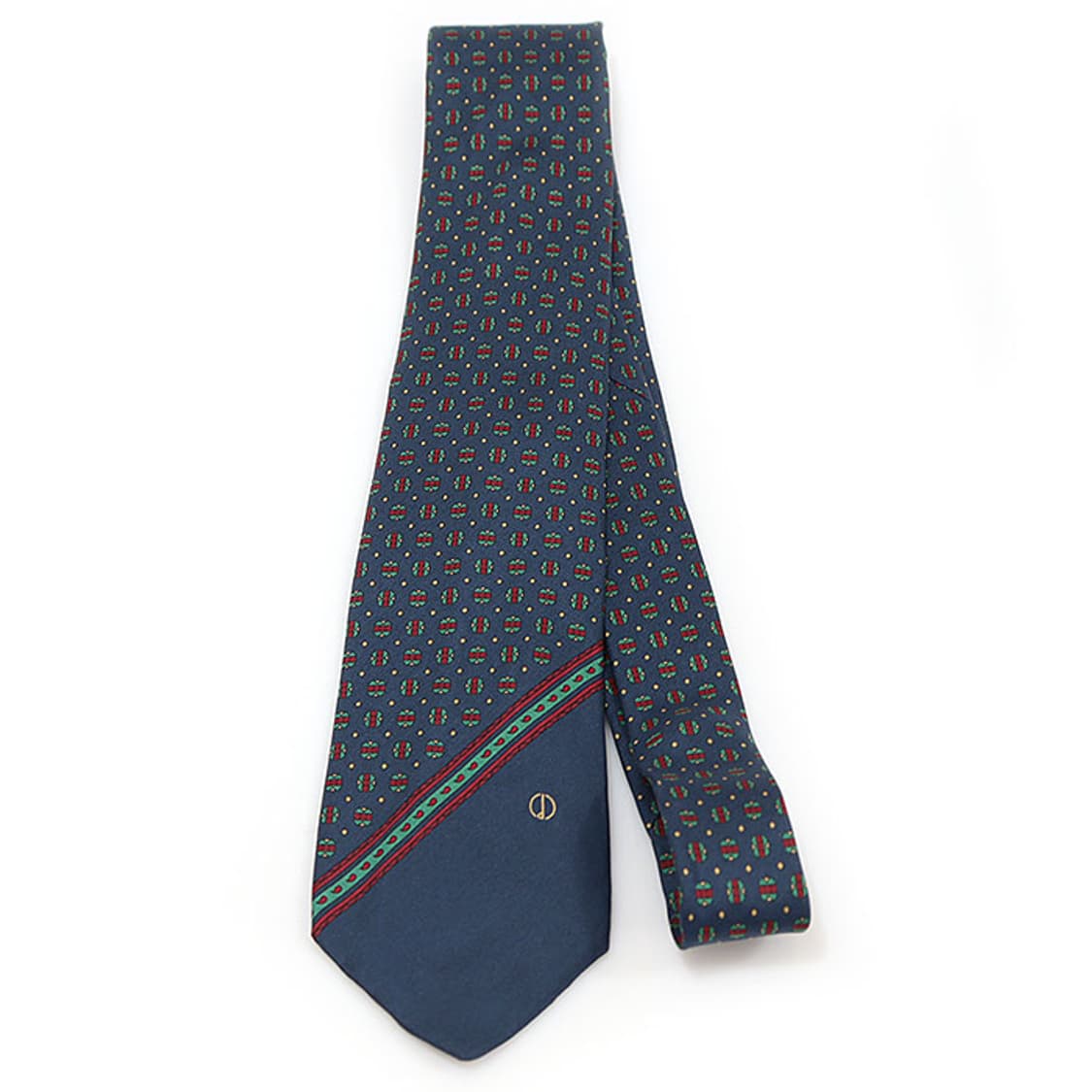 던힐 100% 실크 네이비 멀티 패턴 넥타이 상품이미지3