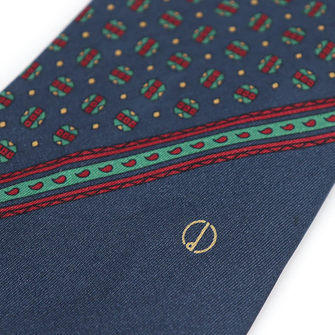던힐 100% 실크 네이비 멀티 패턴 넥타이 상품이미지6