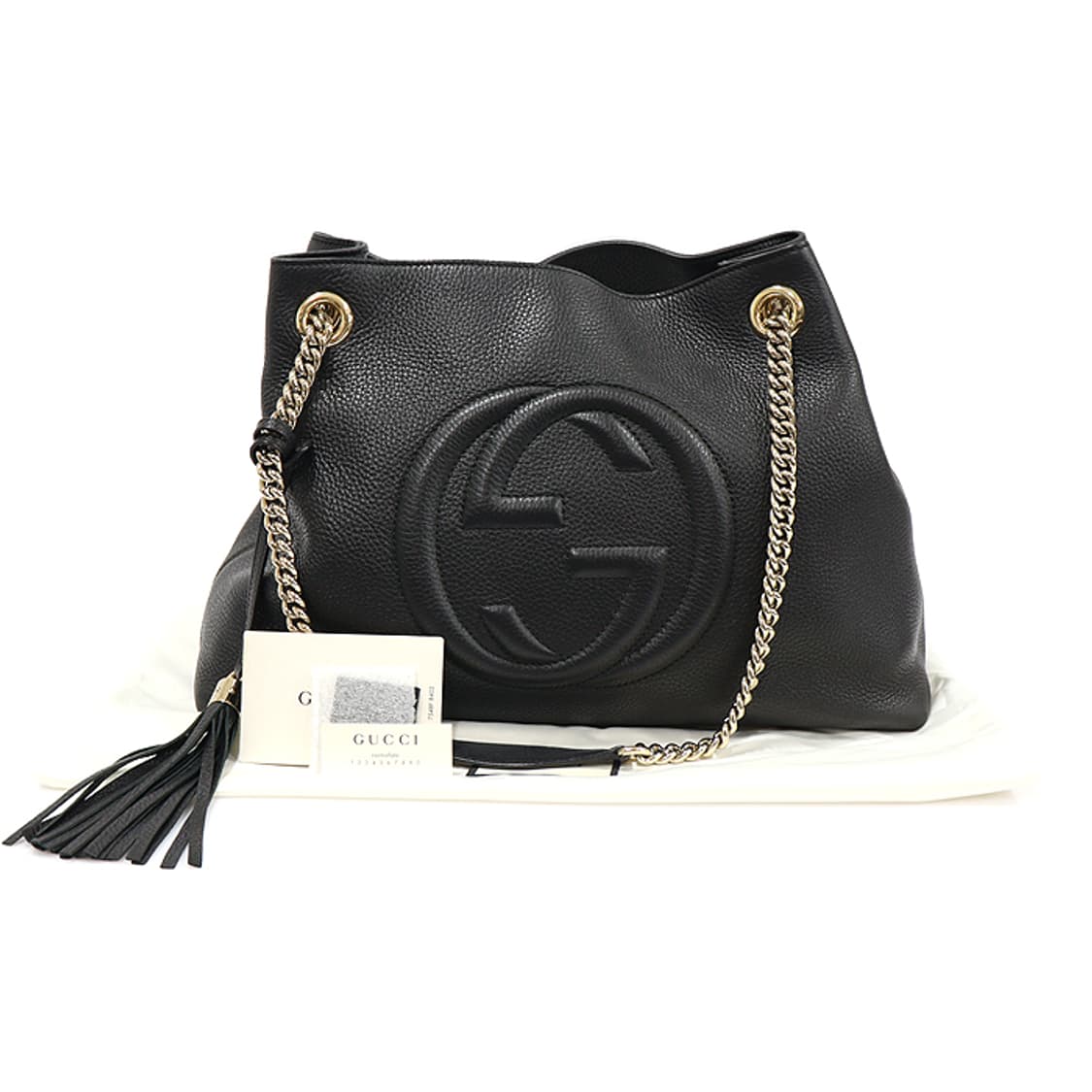 구찌 308982 블랙 금장 소호 테슬 숄더백 상품이미지2