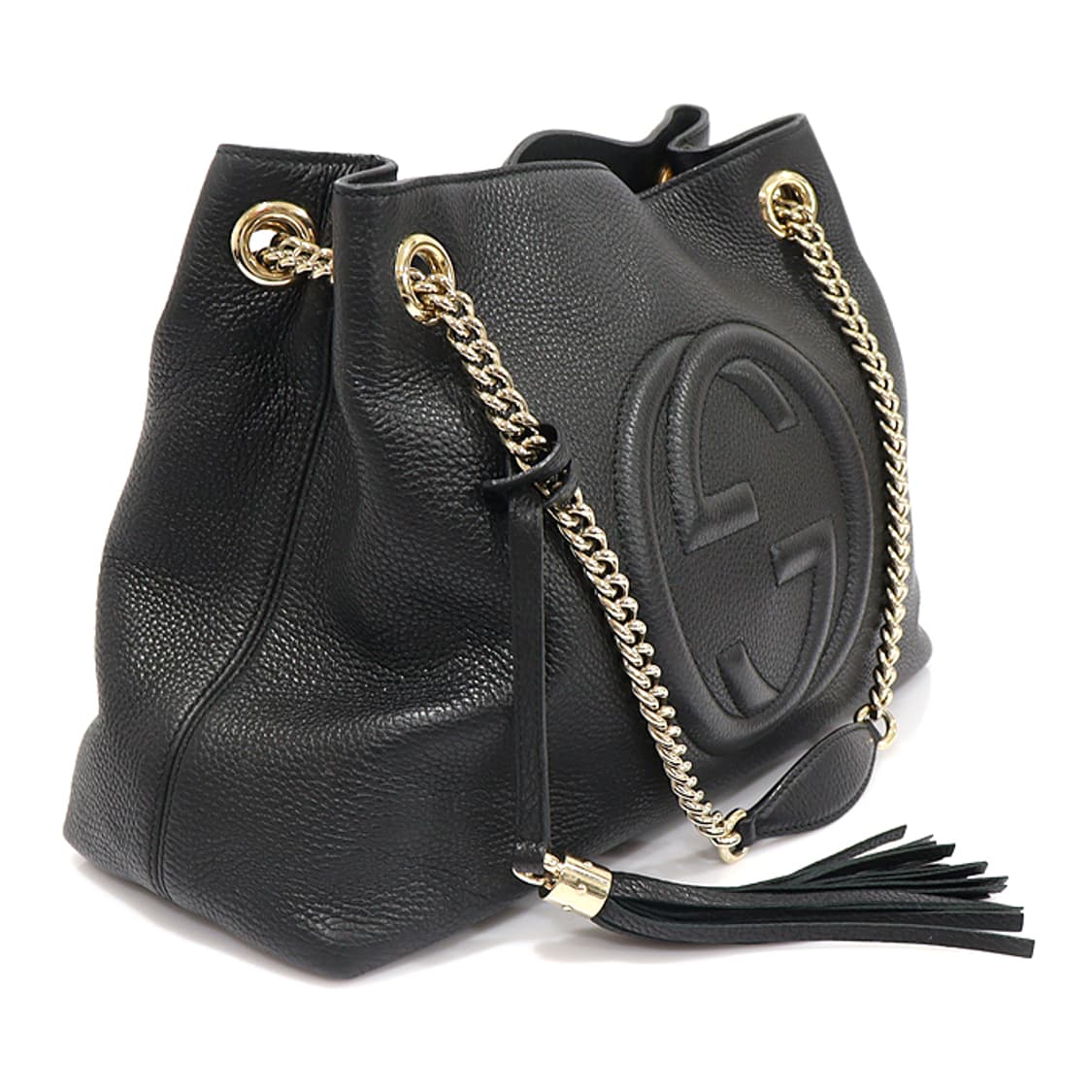 구찌 308982 블랙 금장 소호 테슬 숄더백 상품이미지3