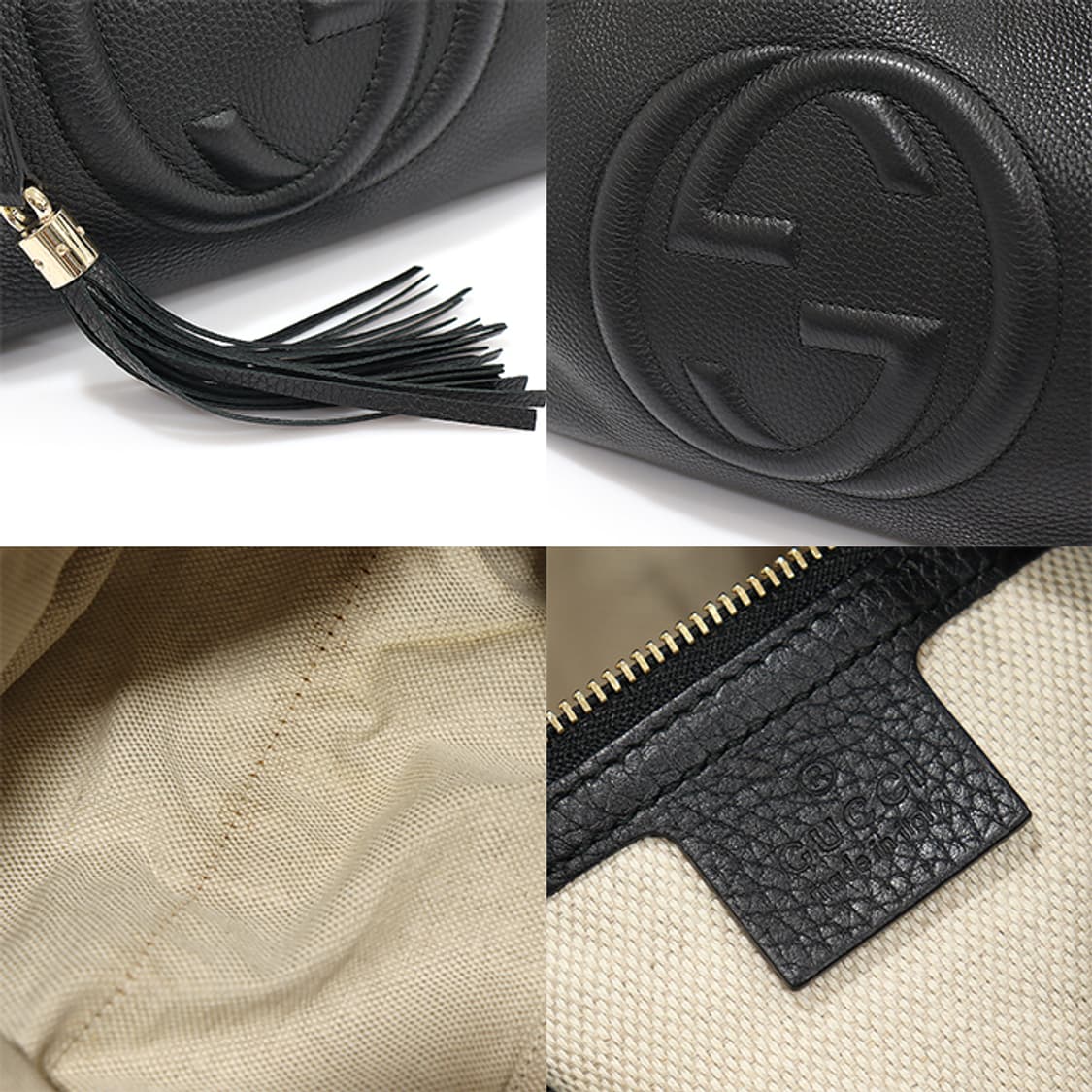 구찌 308982 블랙 금장 소호 테슬 숄더백 상품이미지7