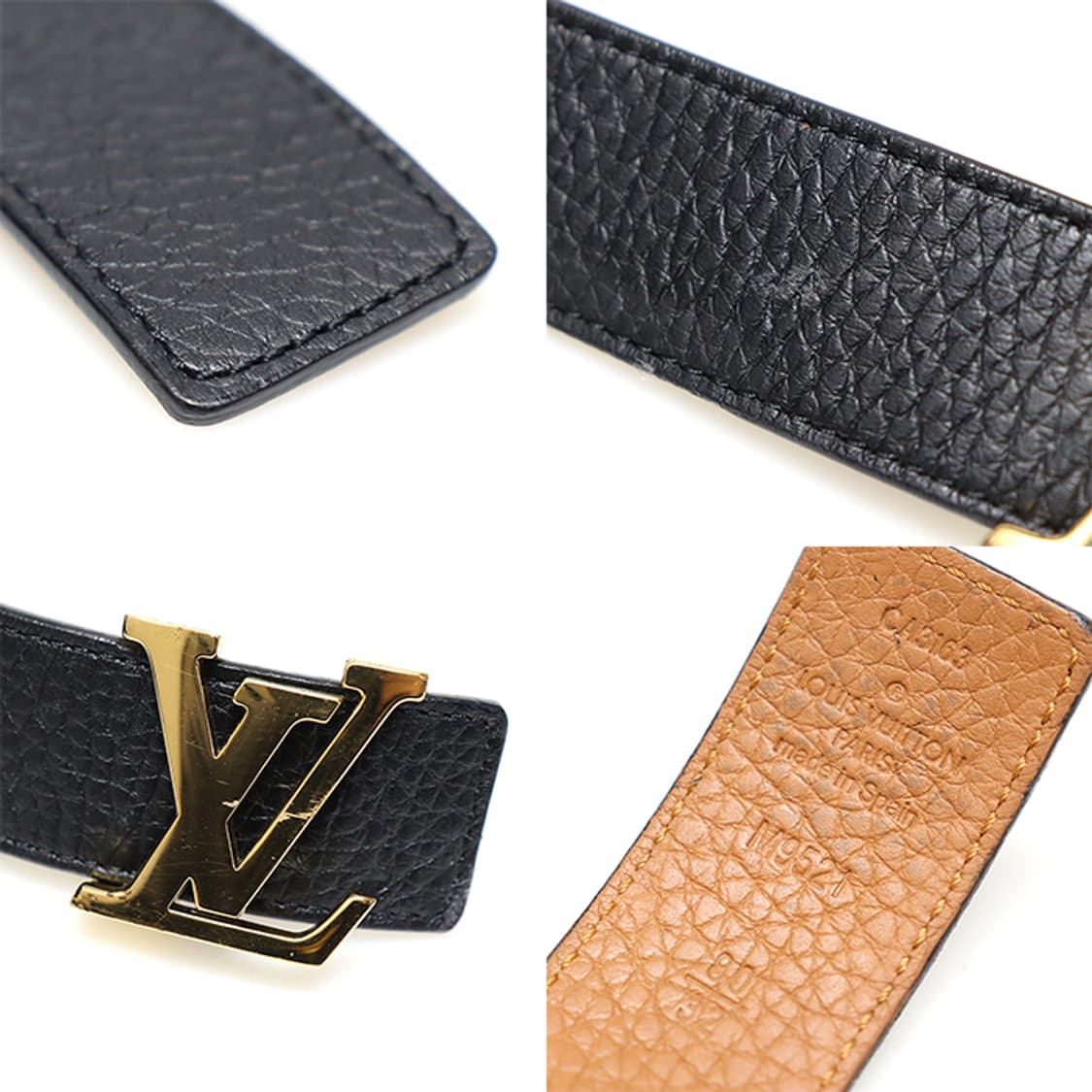 루이비통 M9521W 블랙 LV 이니셜 리버서블 여성 벨트 80 상품이미지7