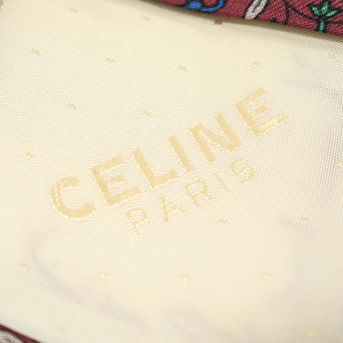 셀린느 100% 실크 버건디 패턴 넥타이 상품이미지7