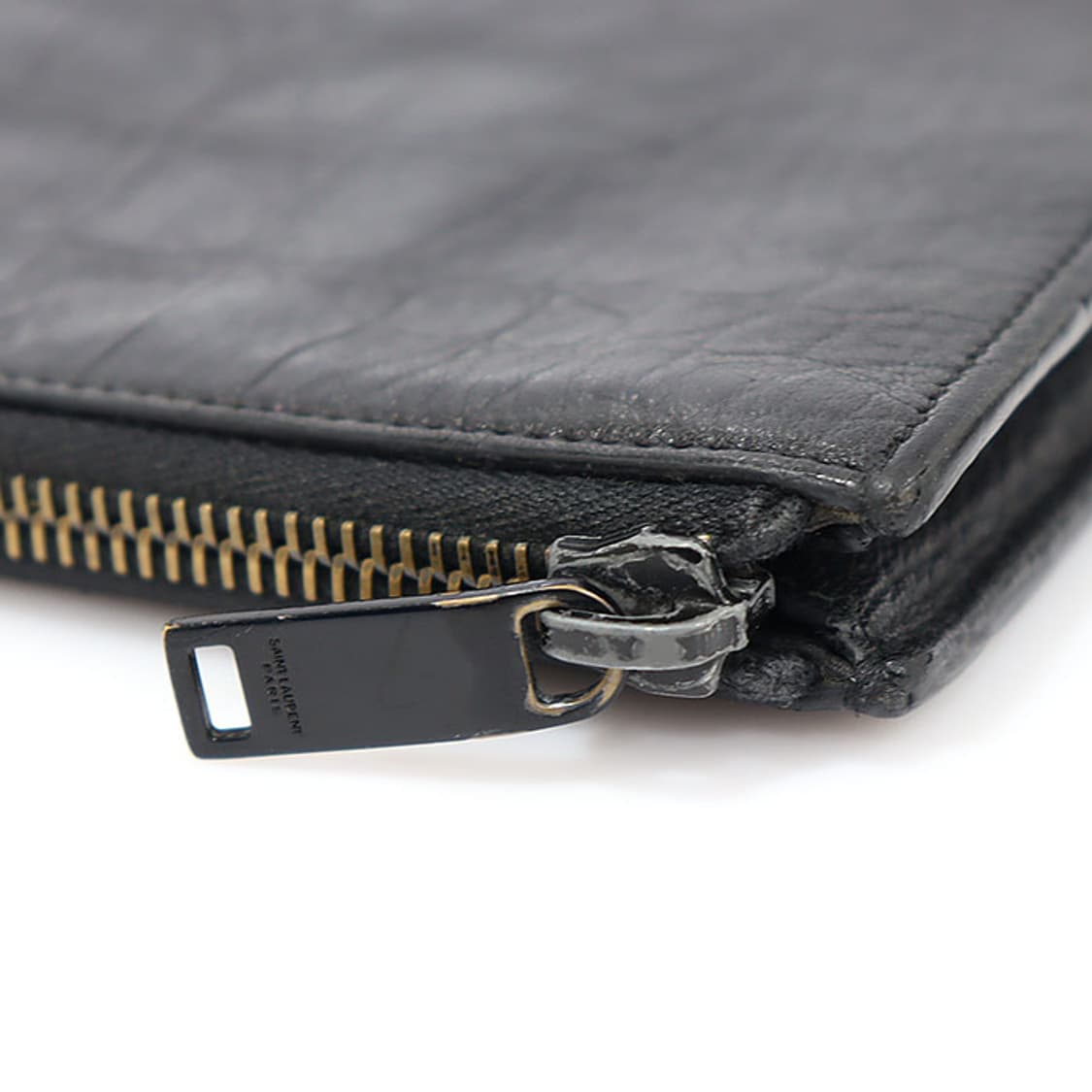 생로랑 453249 블랙 크로커다일 매트 클러치 상품이미지6