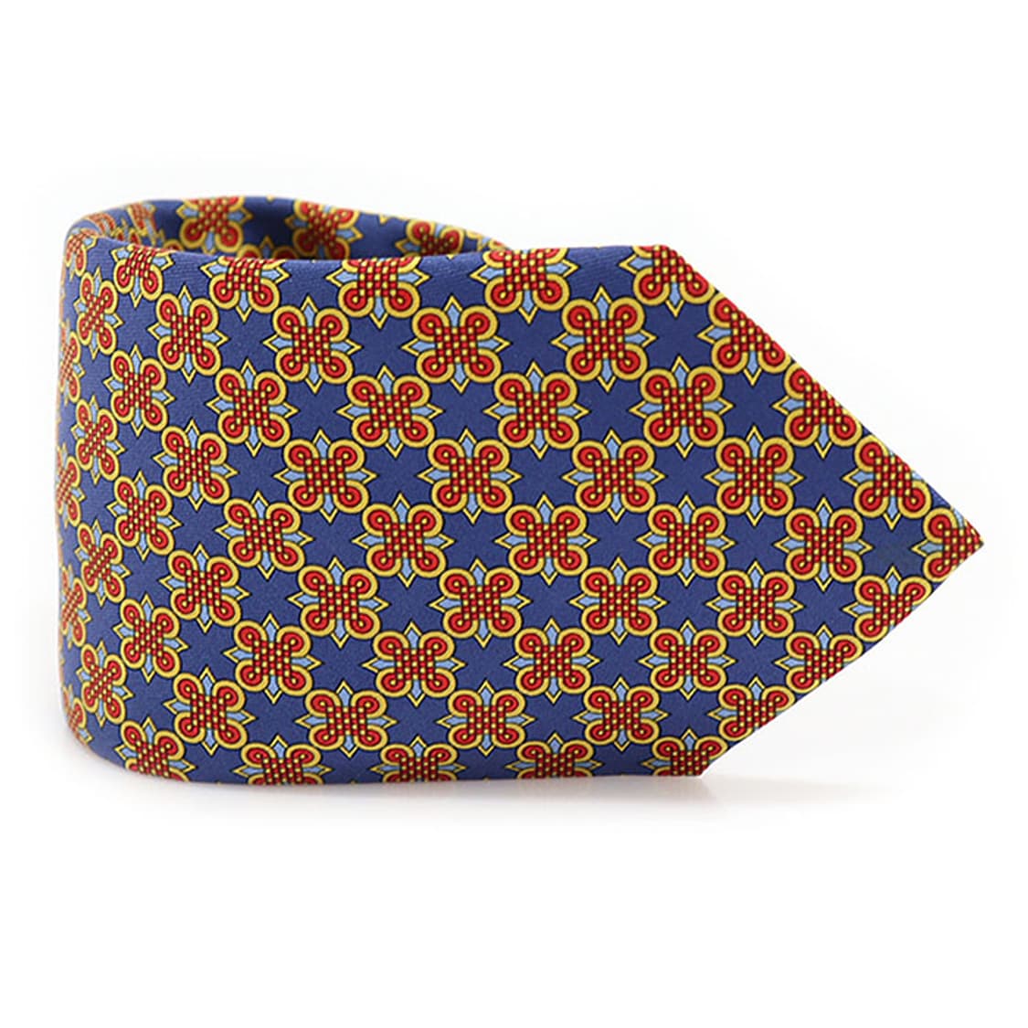 에르메스 7642 100% 실크 네이비 패턴 넥타이 상품이미지1