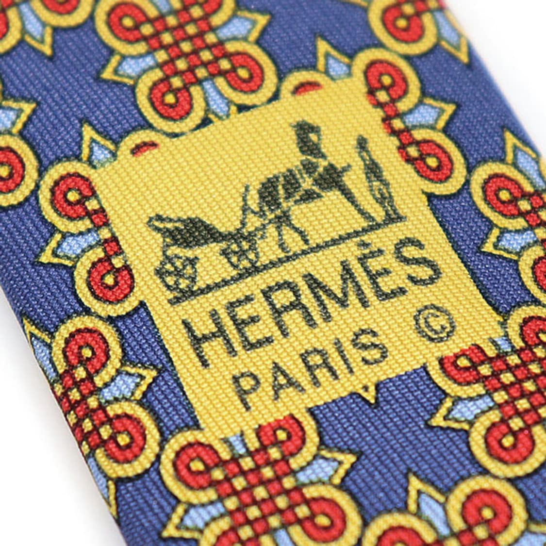 에르메스 7642 100% 실크 네이비 패턴 넥타이 상품이미지7