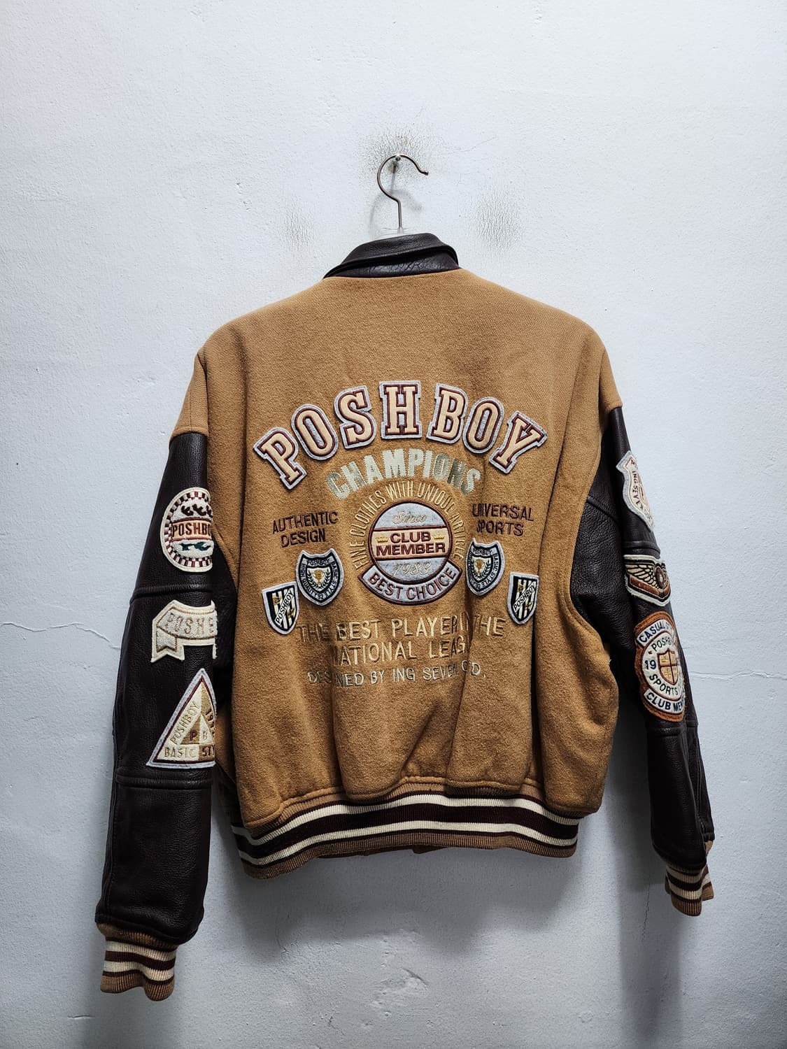 POSHBOY 90s 포쉬보이 WOOL LEATHER 바시티자켓 상품이미지2