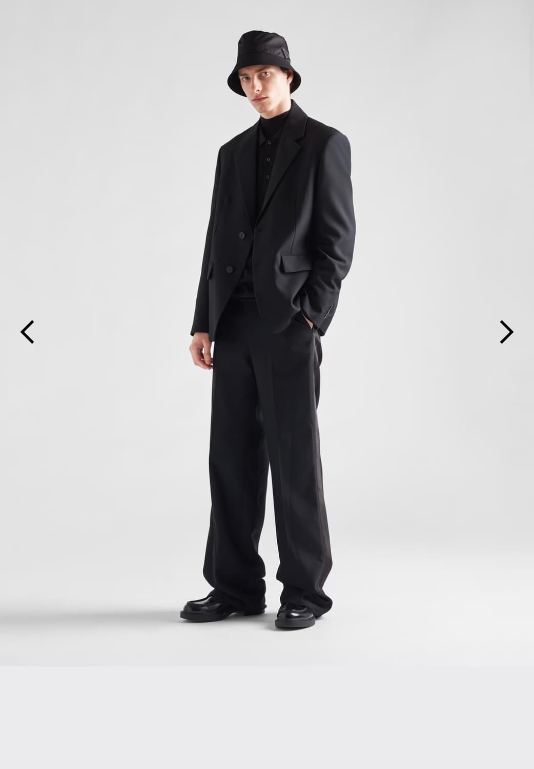 프라다 / 싱글 브레스티드 울 모헤어 자켓 블랙 / 50R 상품이미지1