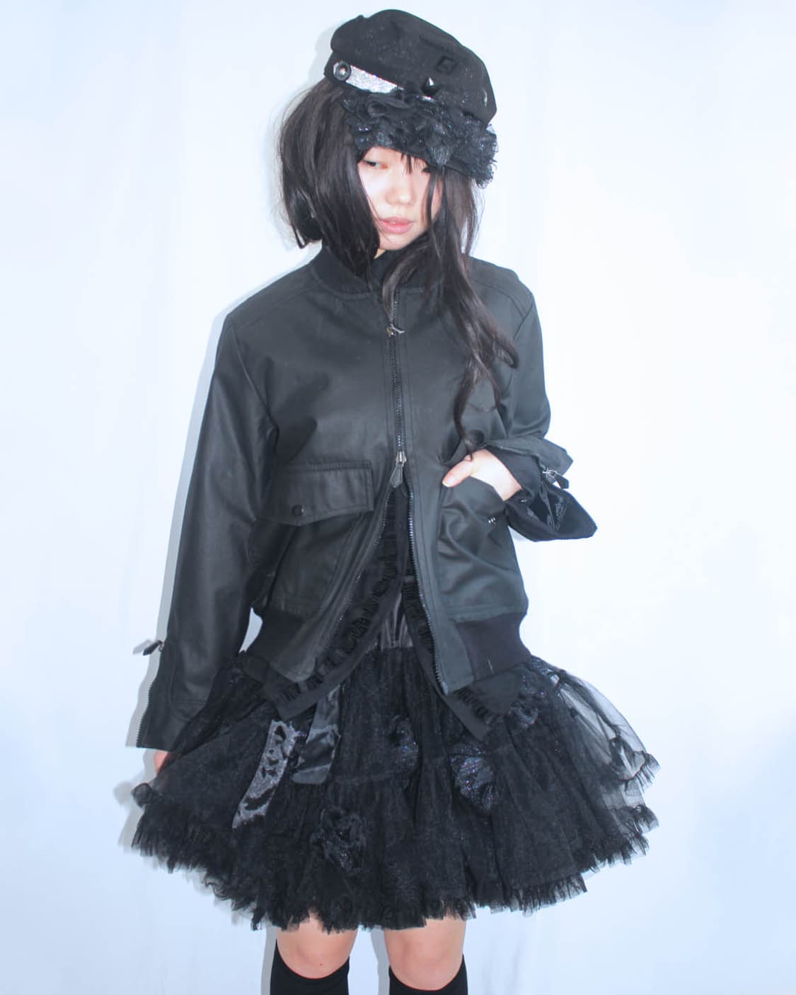 Coated sleeve panel-detail 2way bomber  상품이미지6